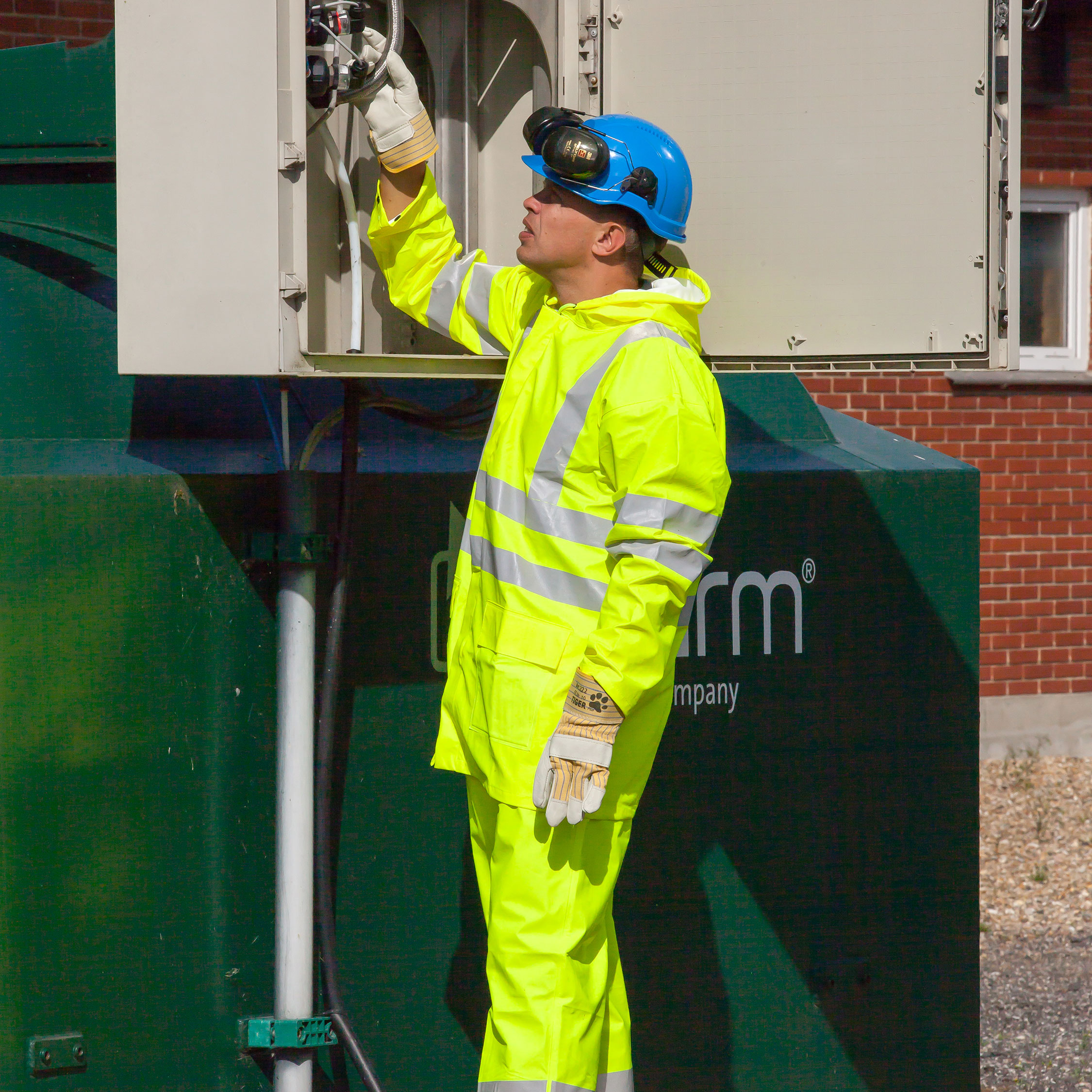 Lyngs&oslash;e Multinorm PU regnjakke, Hi-Vis&nbsp;Gul