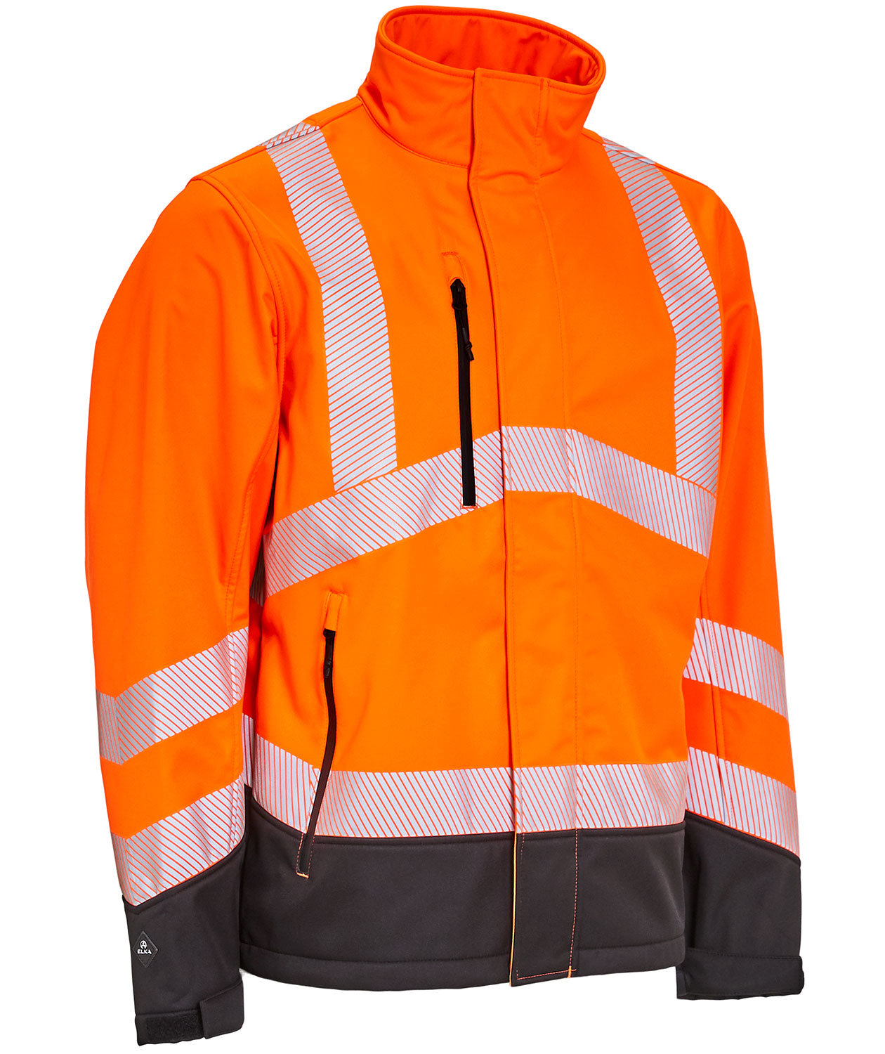ELKA Visible Xtreme softshelljakke, Hi-Vis Orange/Sort, Hi-Vis Orange/Sort, swatch