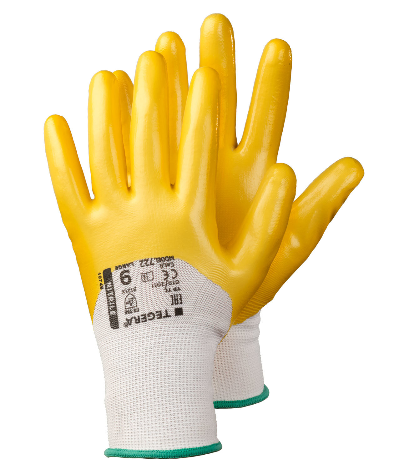 Tegera 722 arbejdshandsker, Gul/hvid, large image number 0