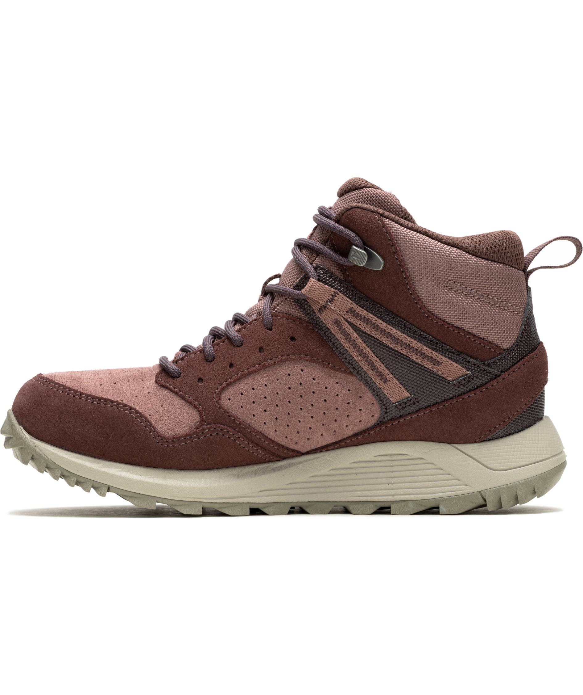Merrell Wildwood Mid LTR WP vandrark&auml;ngor dam, Marron/Burlwood