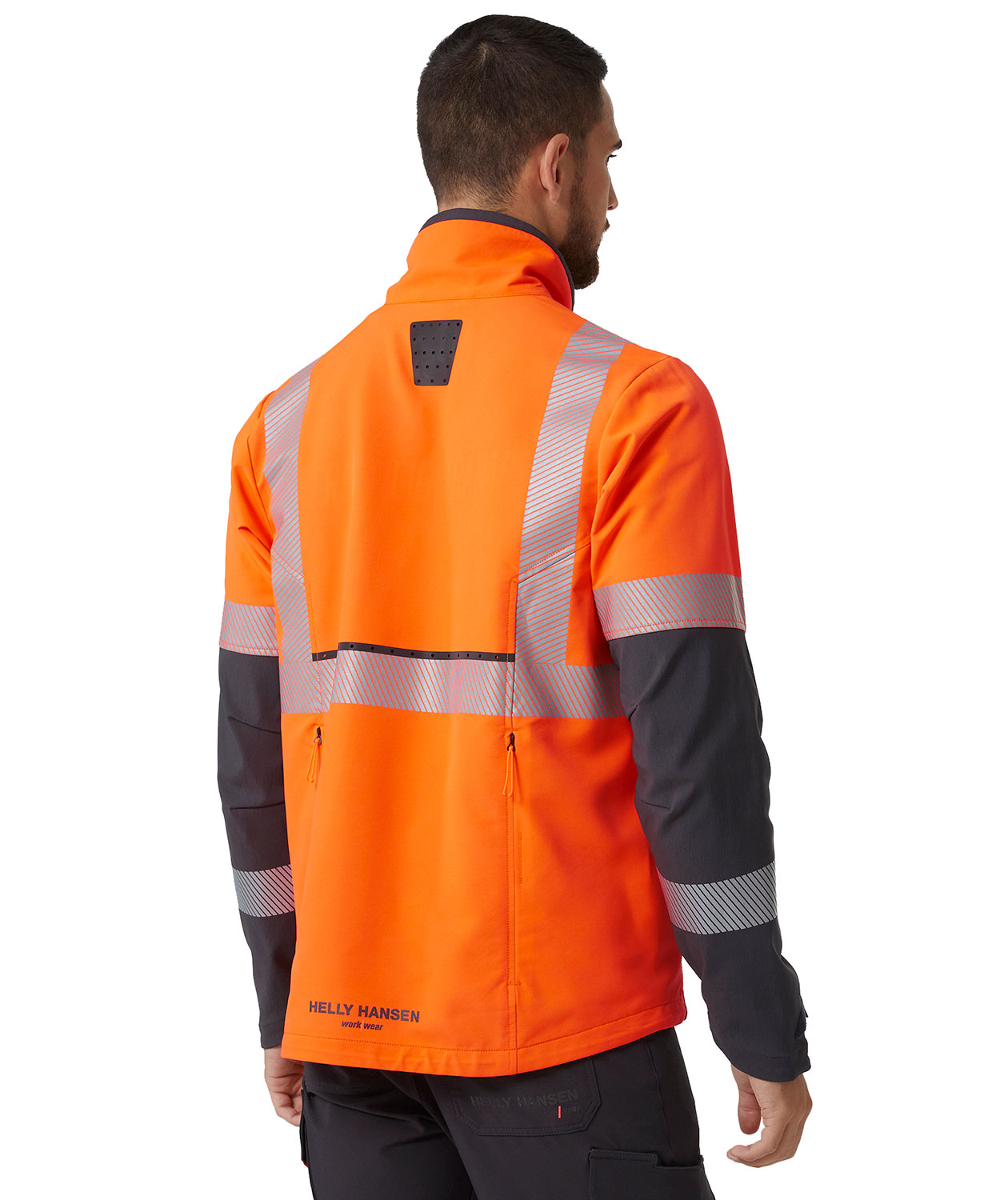 Helly Hansen ICU BRZ arbejdsjakke full stretch, Hi-vis Orange/Ebony, large image number 2