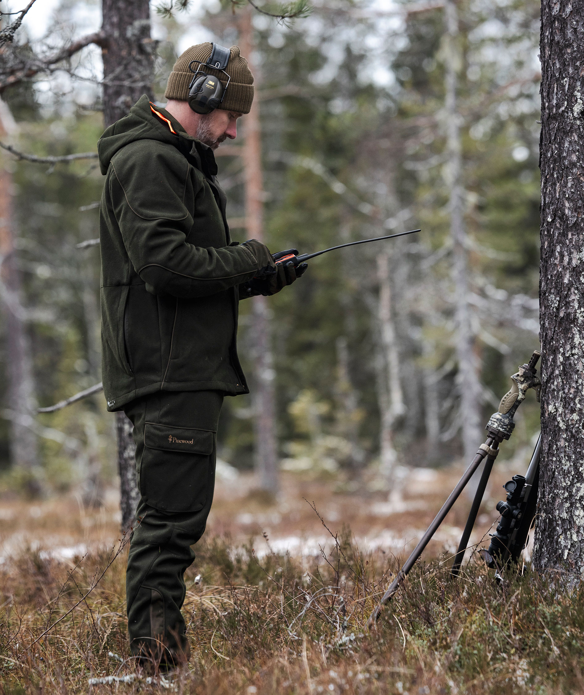 Pinewood Furudal Hunters bukser med uld, Moss green, large image number 7