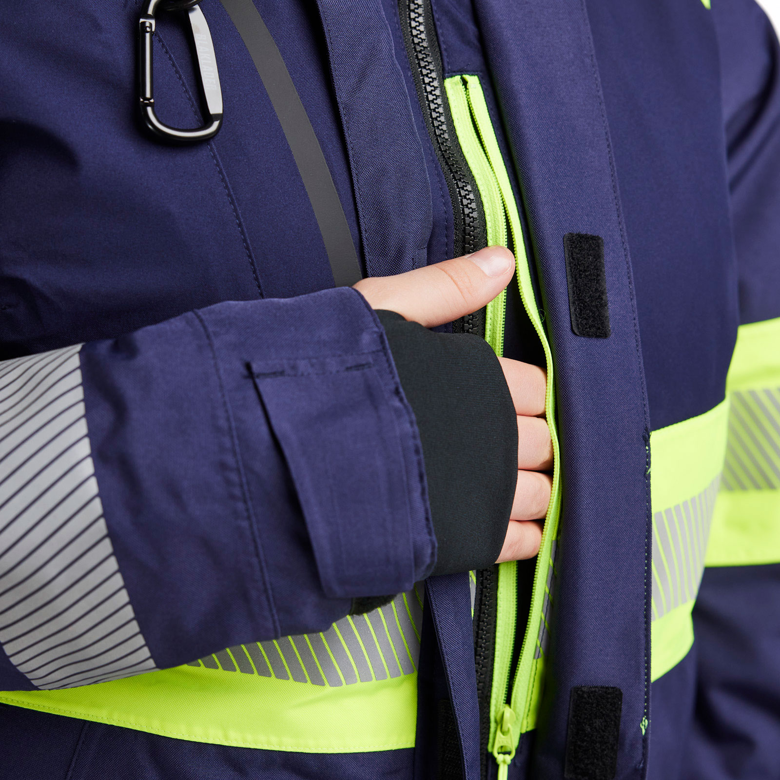 Bl&aring;kl&auml;der women's winter jacket, Marine/Hi-Vis yellow, large image number 5