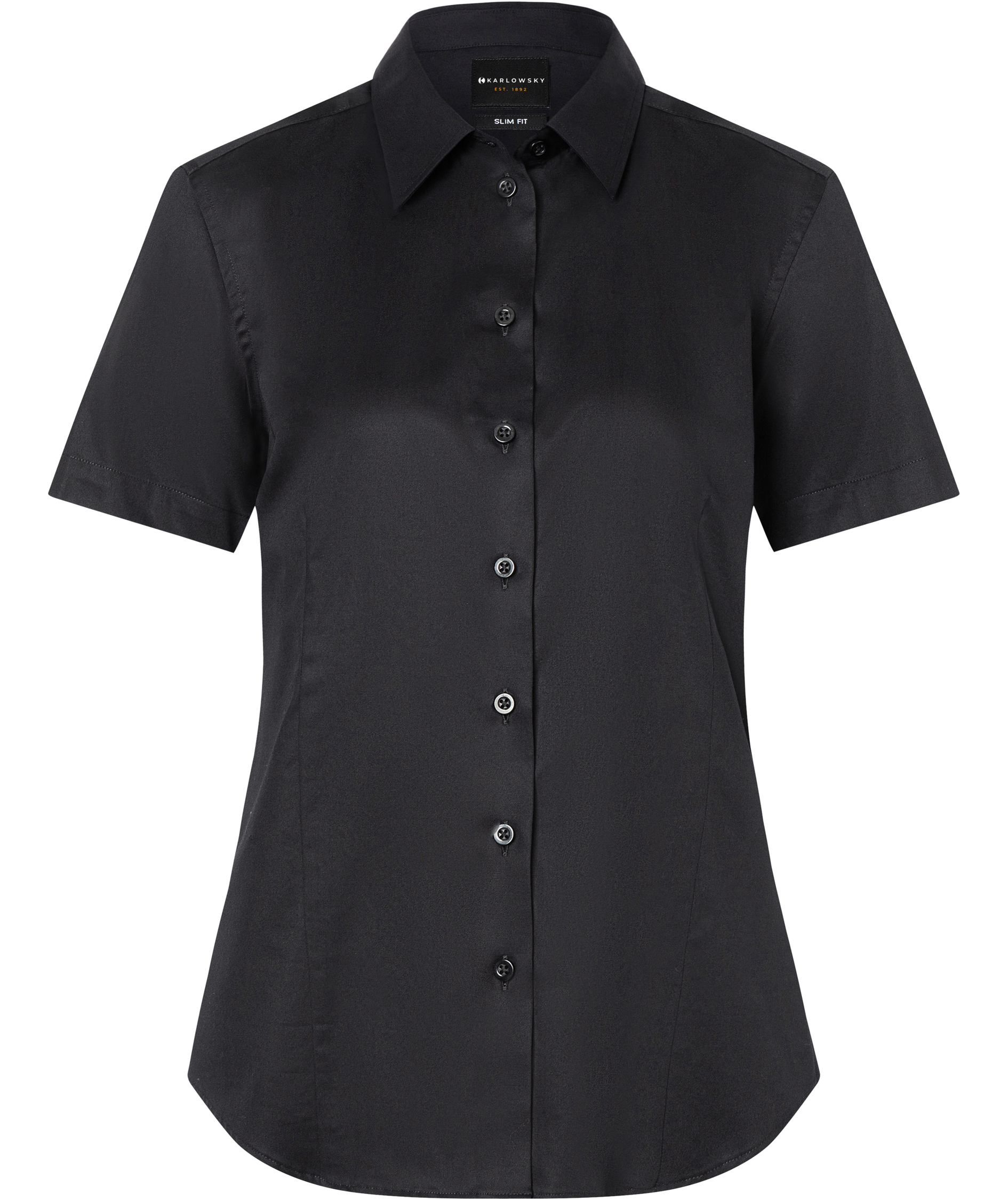 Karlowsky modern fit kort&auml;rmad skjorta dam, Black