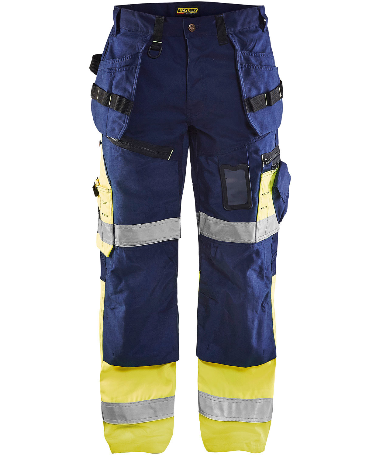 Bl&aring;kl&auml;der X1500 craftsman trousers, Hi-vis Yellow/Marine