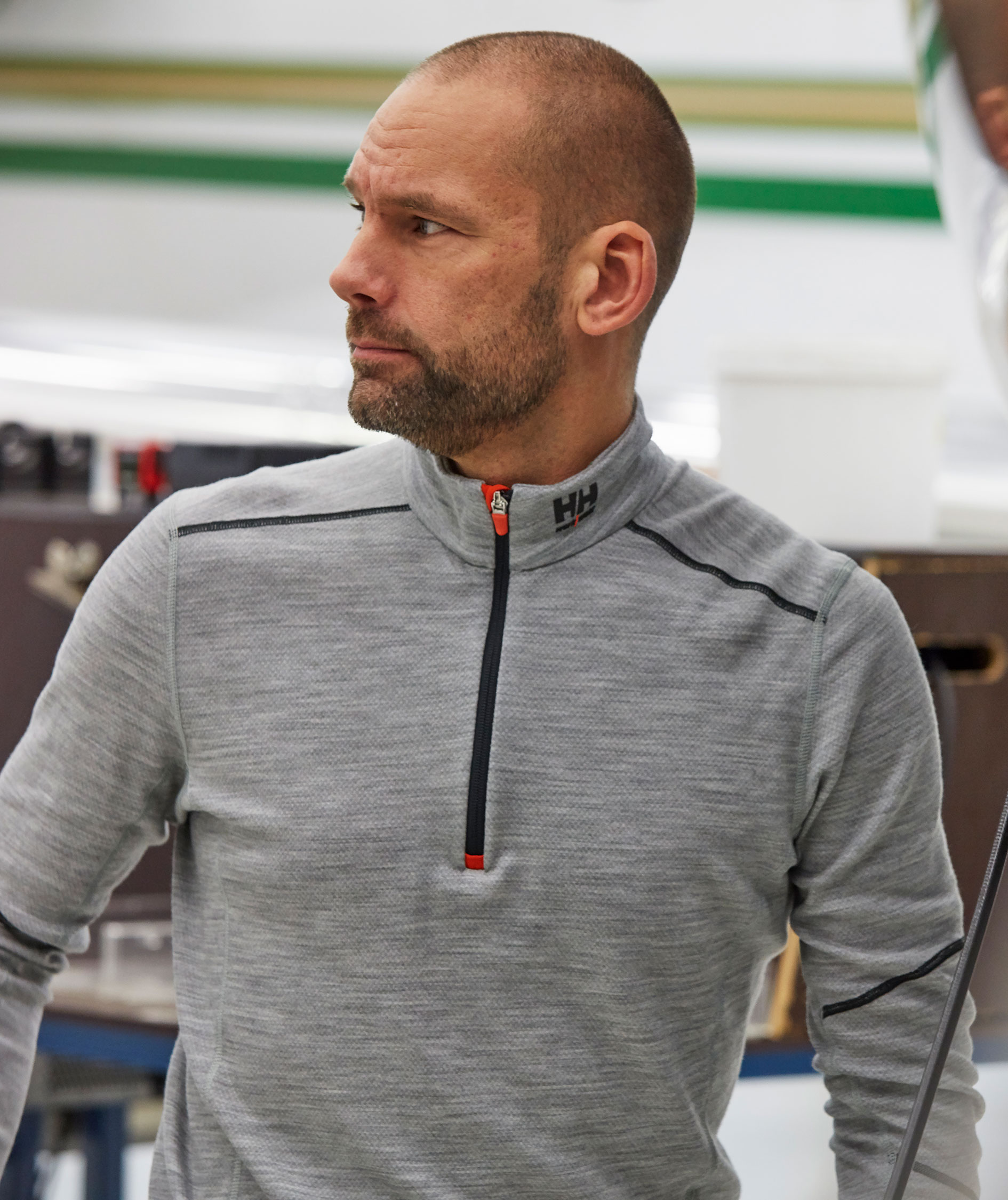Helly Hansen Lifa half zip undertr&oslash;je med merinould, Gr&aring;&nbsp;Melange, large image number 4