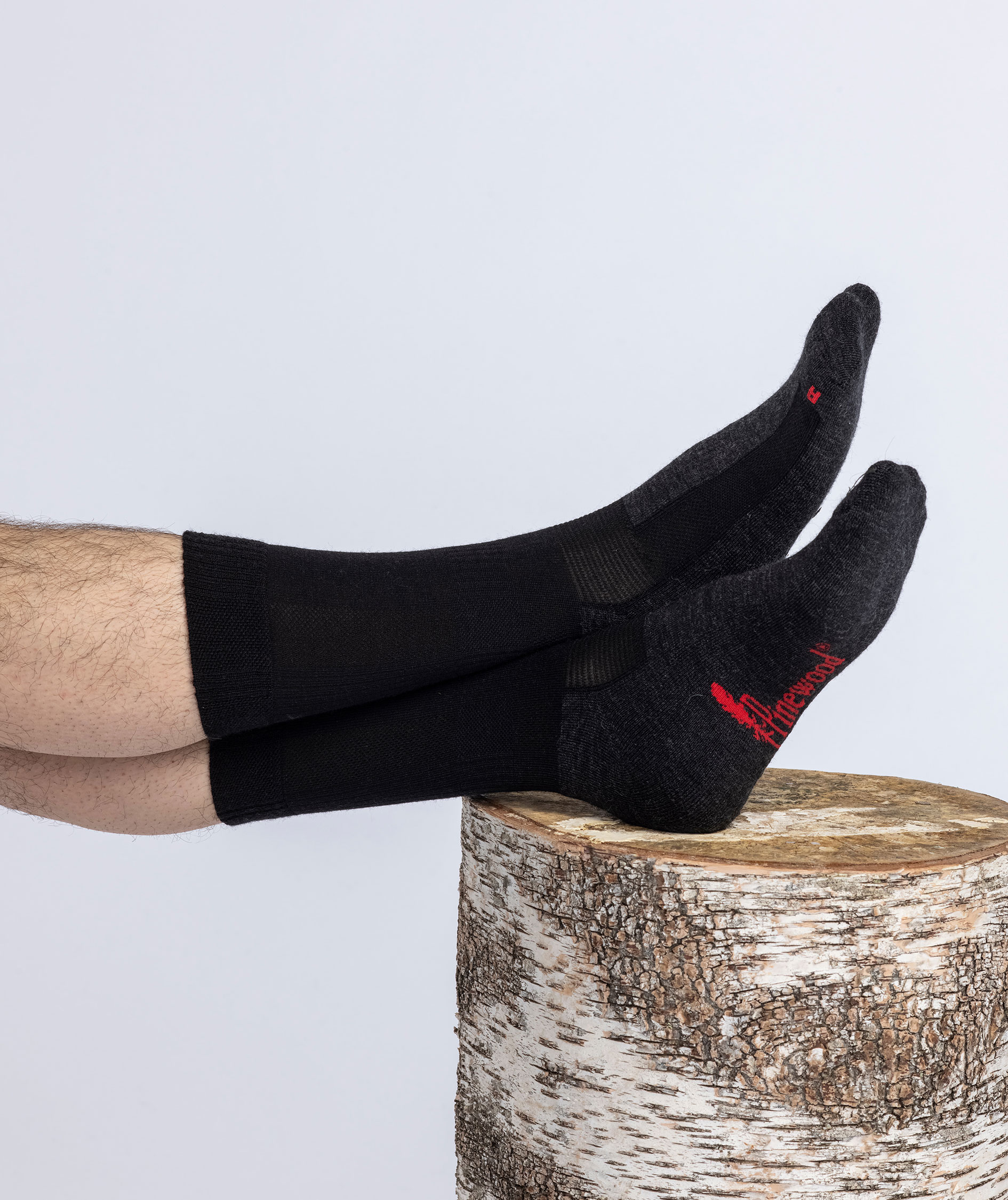 Pinewood Trekking str&oslash;mper med merinould, Black/dark grey, large image number 2