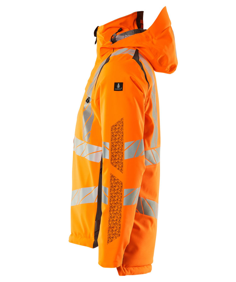 Mascot Accelerate Safe vinterjakke, Hi-vis Orange/M&oslash;rk antracit, large image number 3