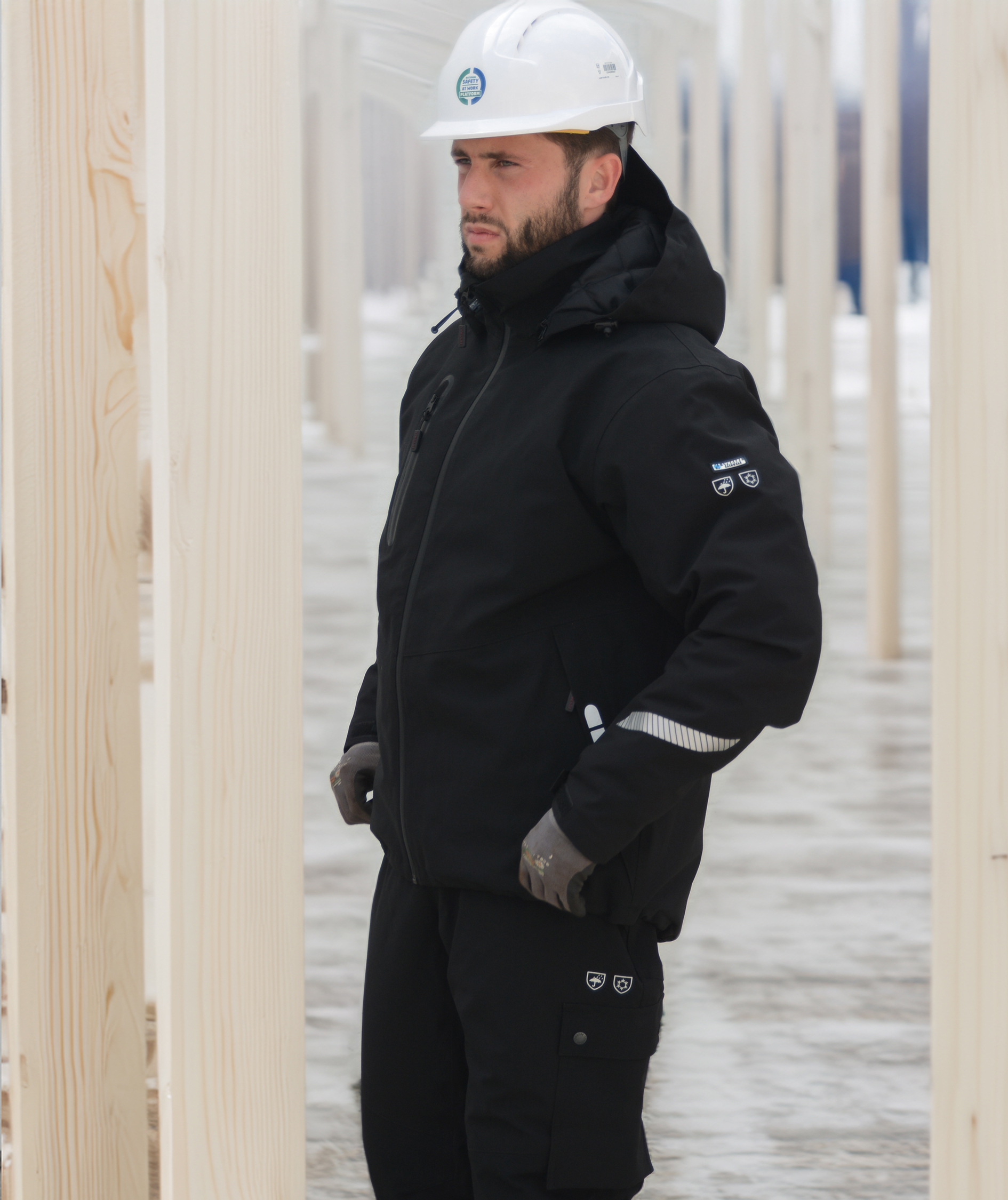 Lyngs&oslash;e vinterjakke full stretch, Svart