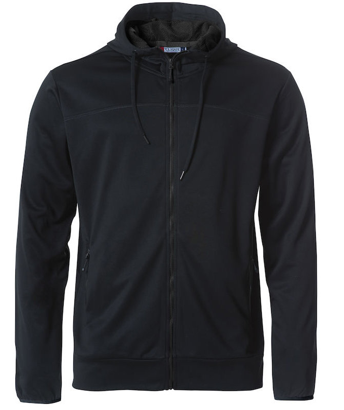 Clique Ottawa hoodie with full zipper, Black, large image number 0