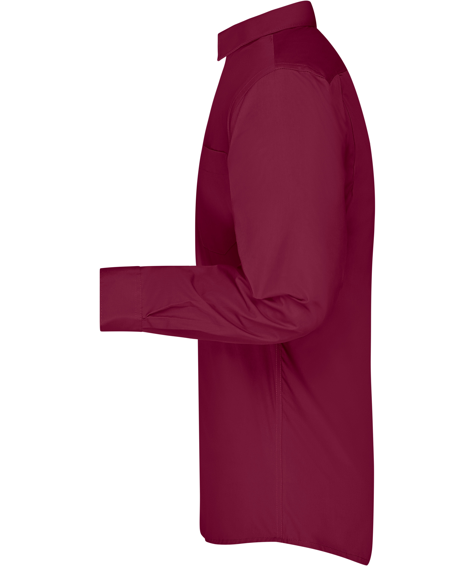 James & Nicholson modern fit  skjorta, Vinr&ouml;d, large image number 2