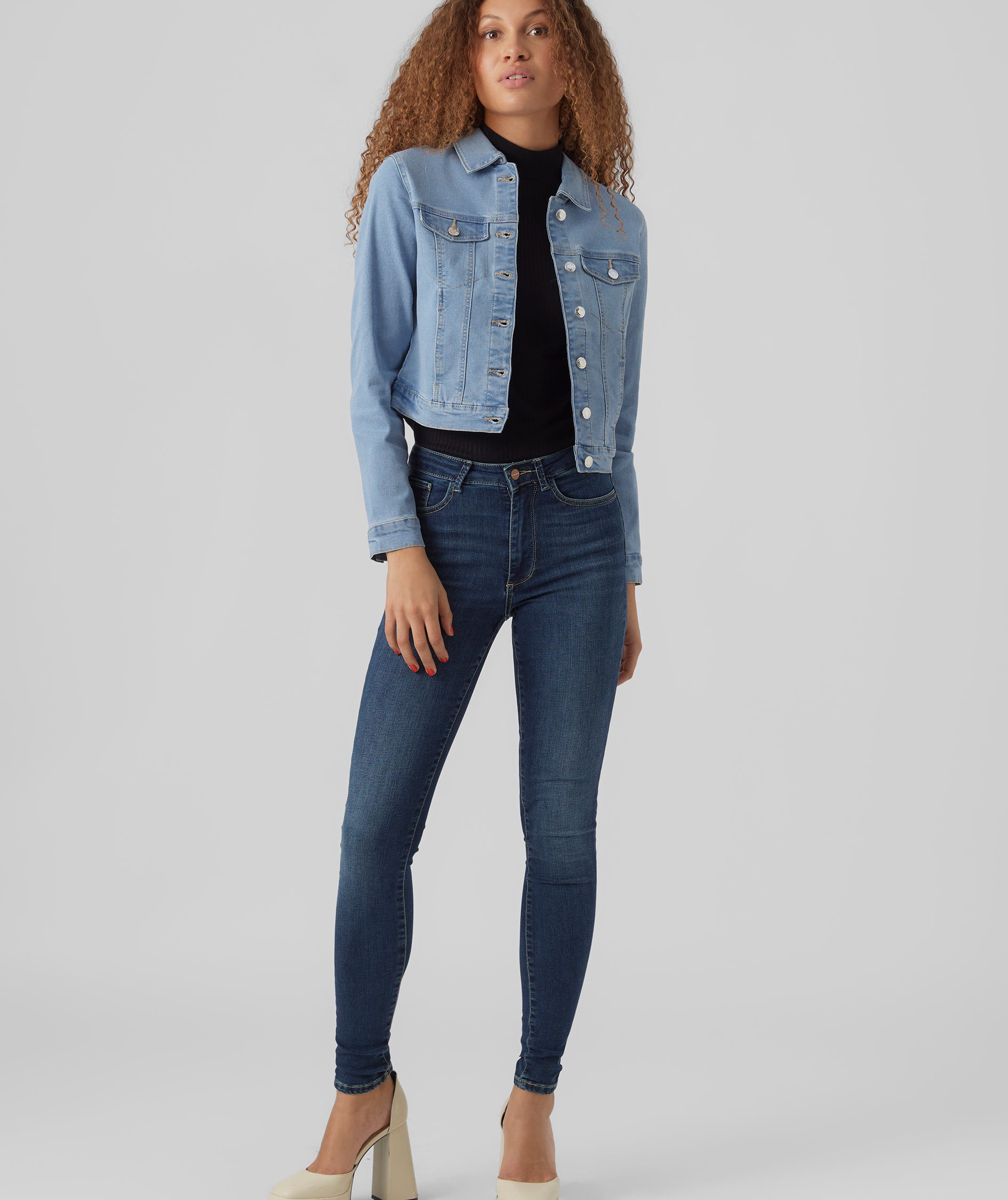 Vero Moda VMLUNA Denim jacket, Light Blue Denim, large image number 5