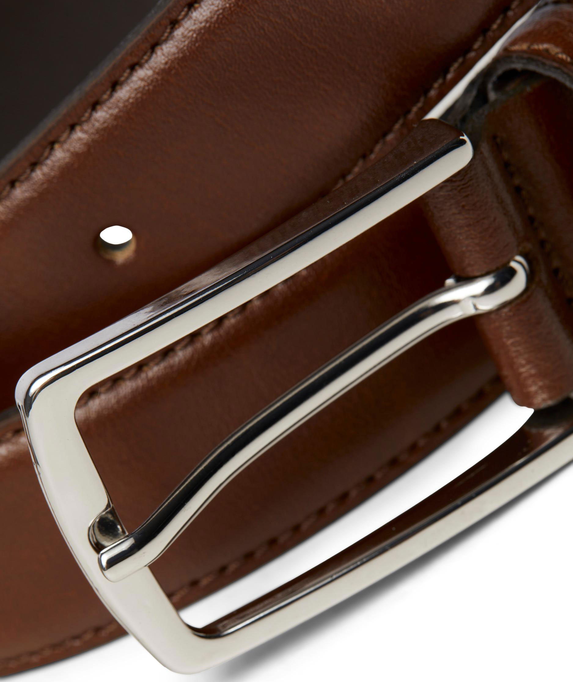 Jack & Jones JACCHRISTOPHER leather belt, Cognac, large image number 3