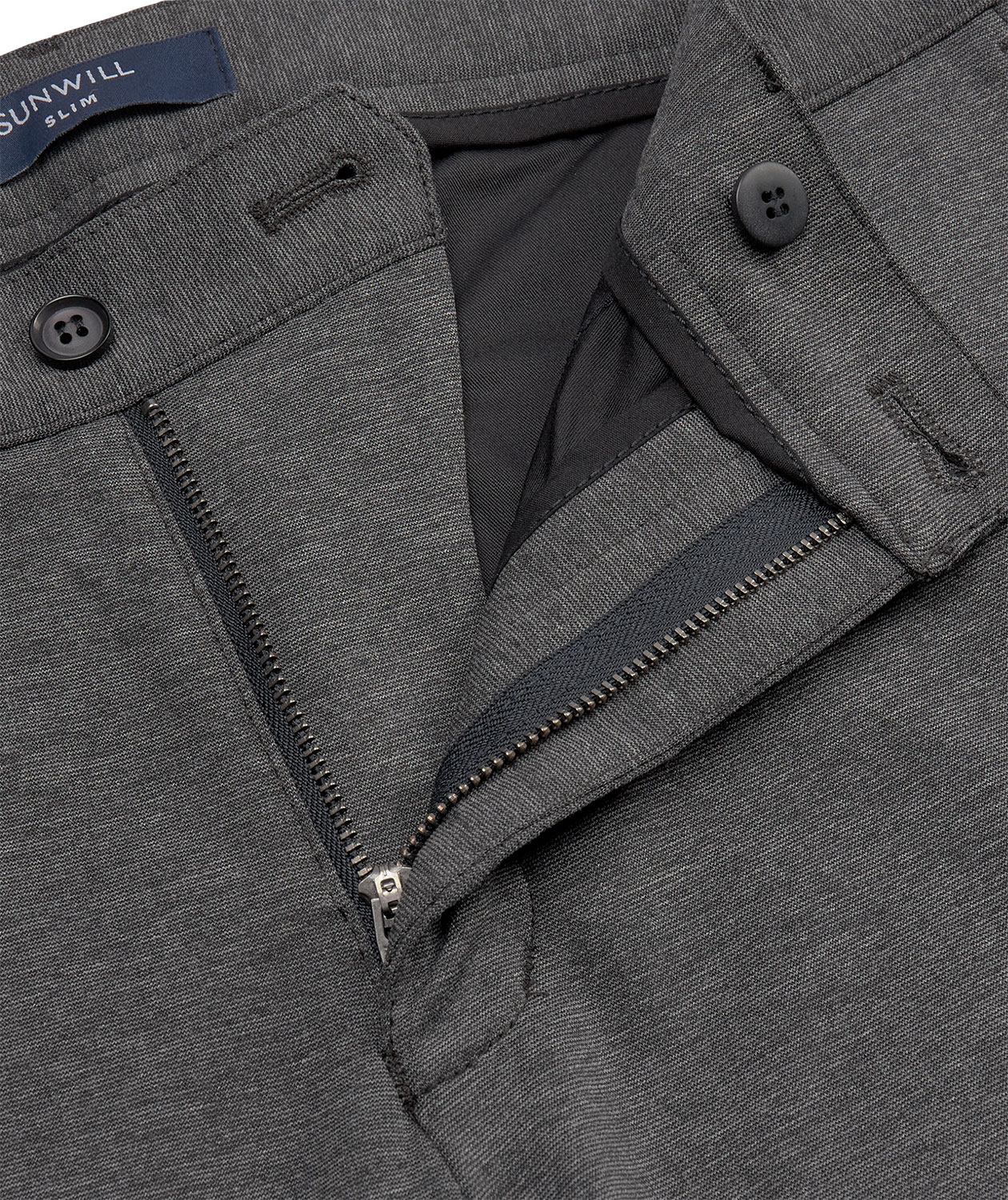 Sunwill Extreme Flexibility Slim fit chinos, Charcoal, large image number 5