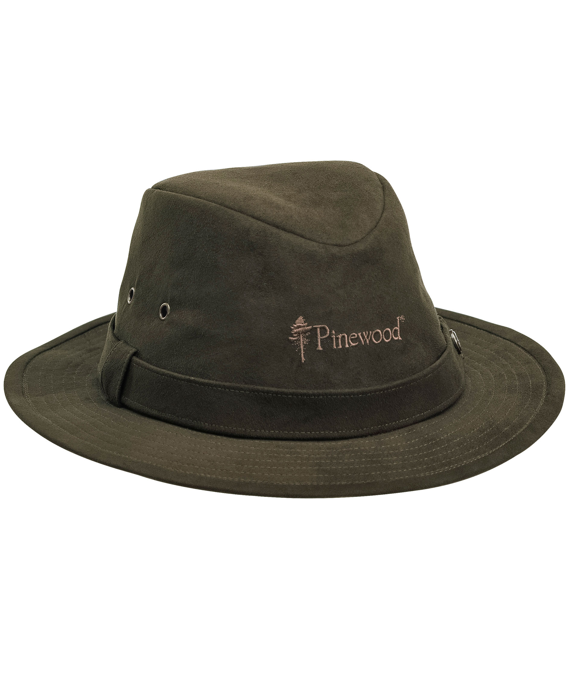 Pinewood Hat med vendbart b&aring;nd, Suede Brown