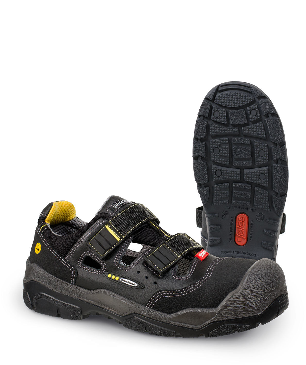Jalas 1518 Antislip skyddssandaler S1P, Svart