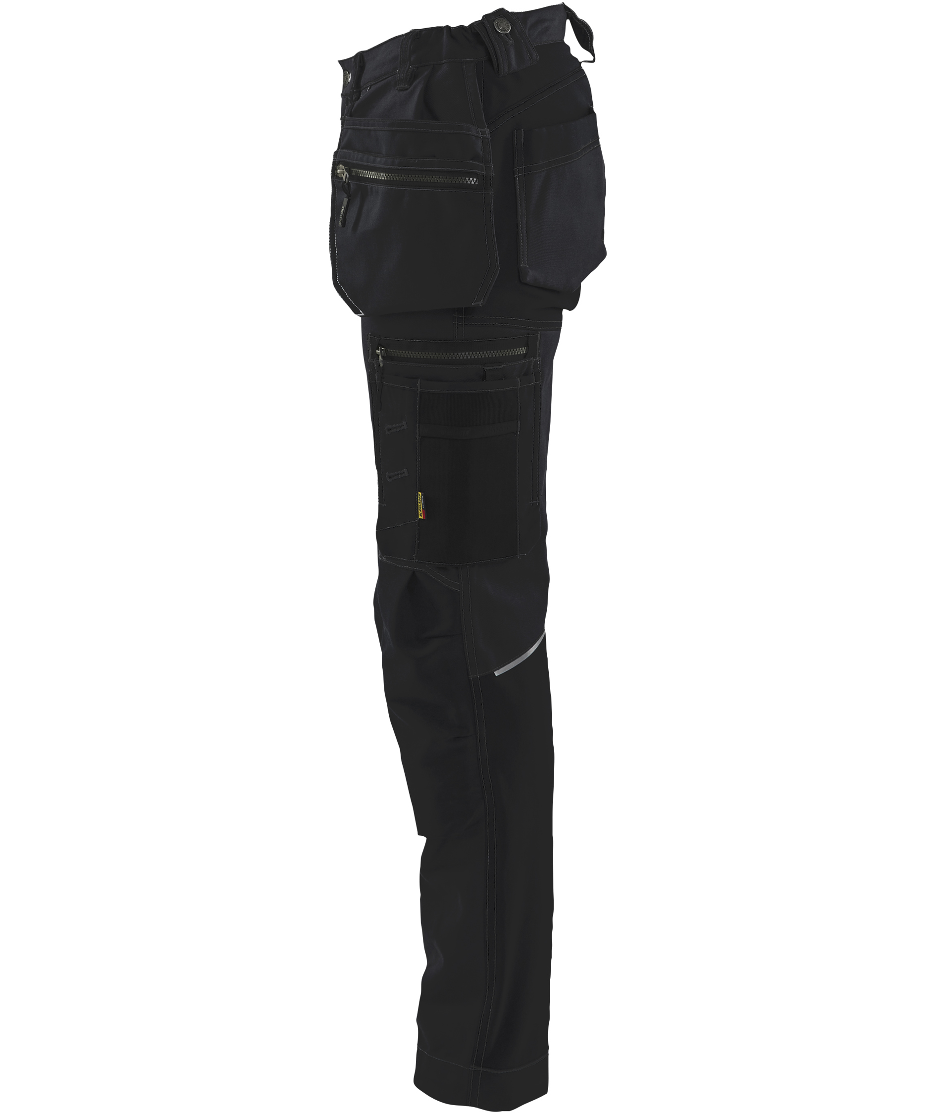 Bl&aring;kl&auml;der dame h&aring;ndverksbukse, Svart/Svart, large image number 4