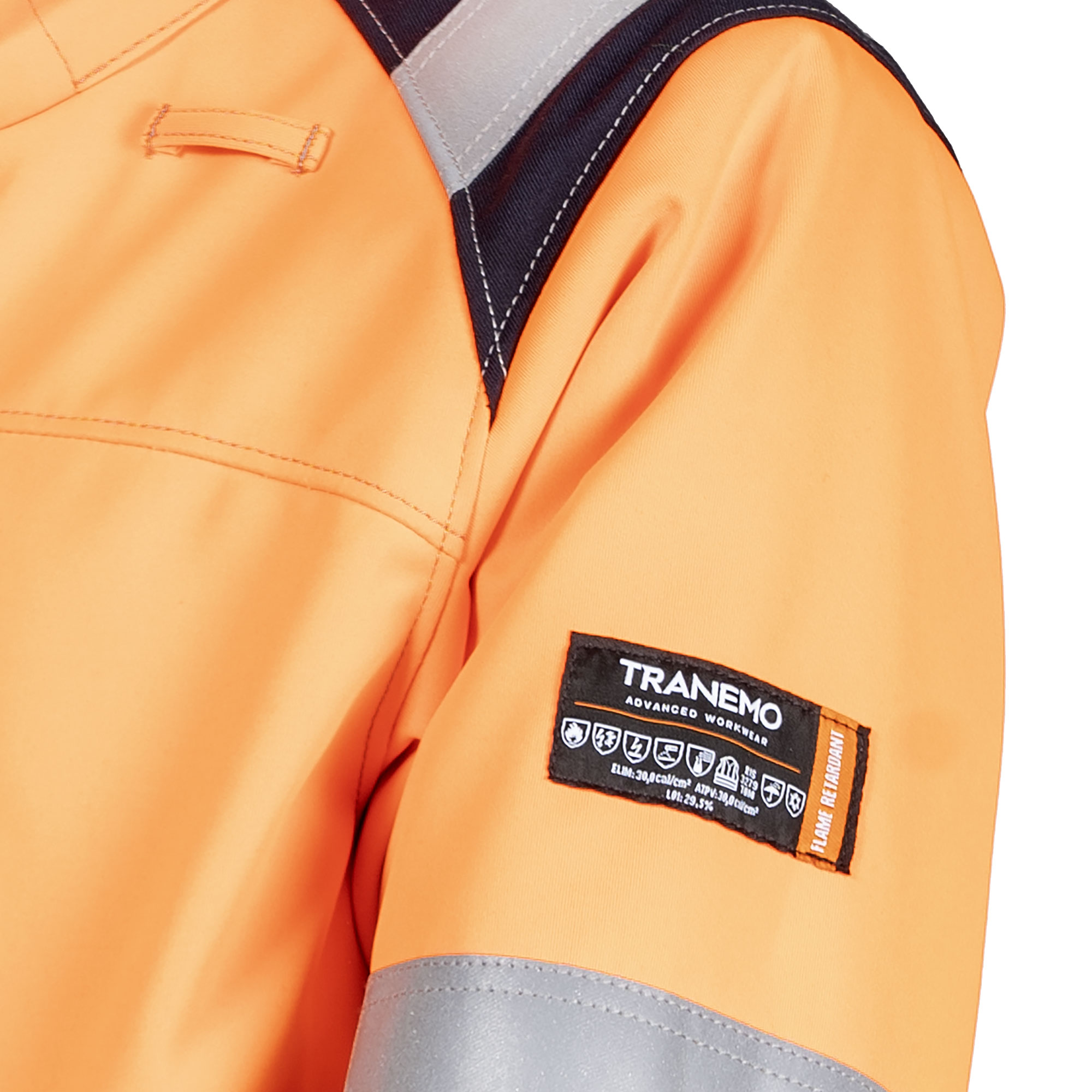Tranemo Zenith FR Winterjacke, Hi-Vis Orange/Marine, large image number 2