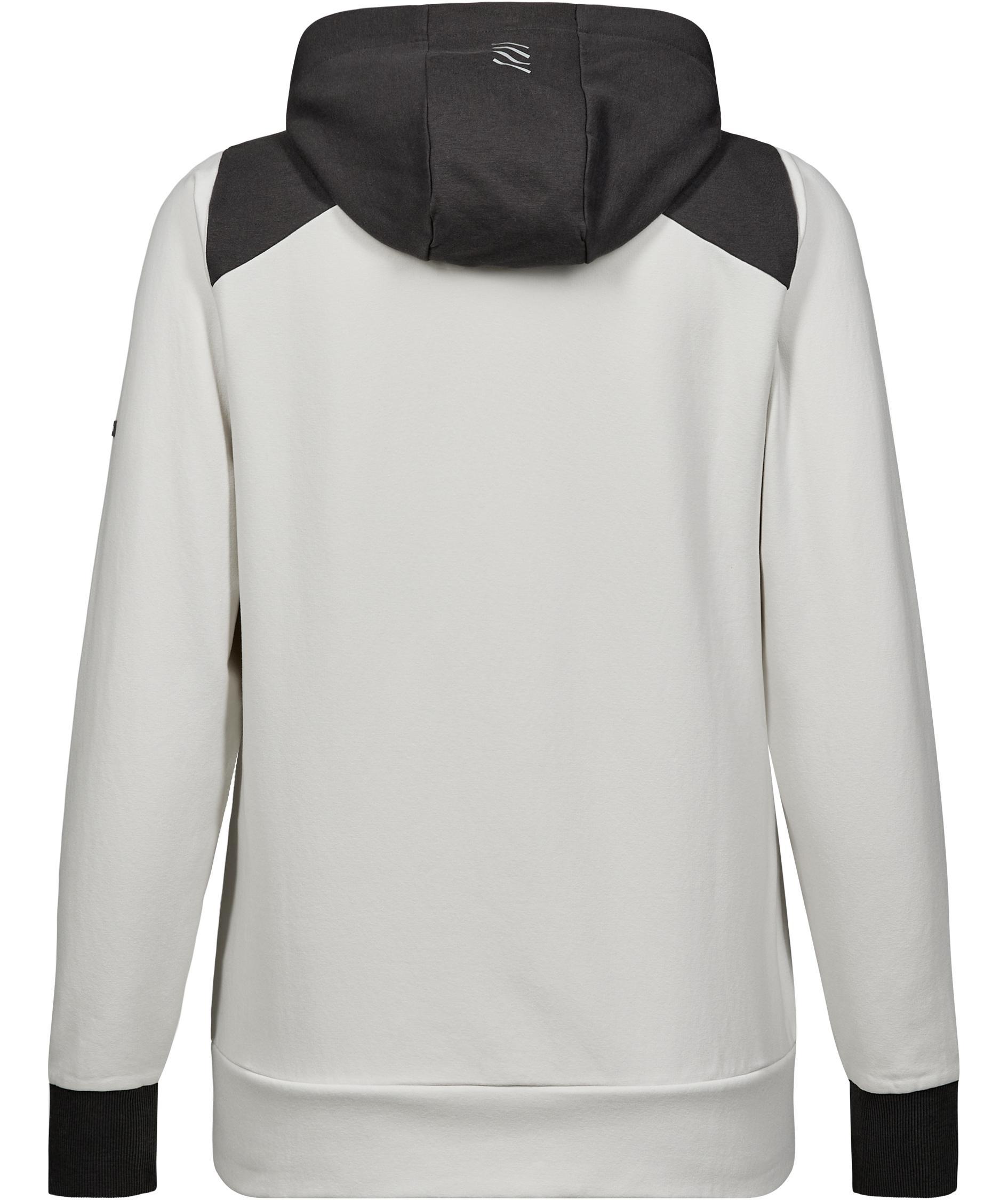 Engel Entire hoodie med dragkedja dam, Bone White/Anthracite Grey, large image number 3