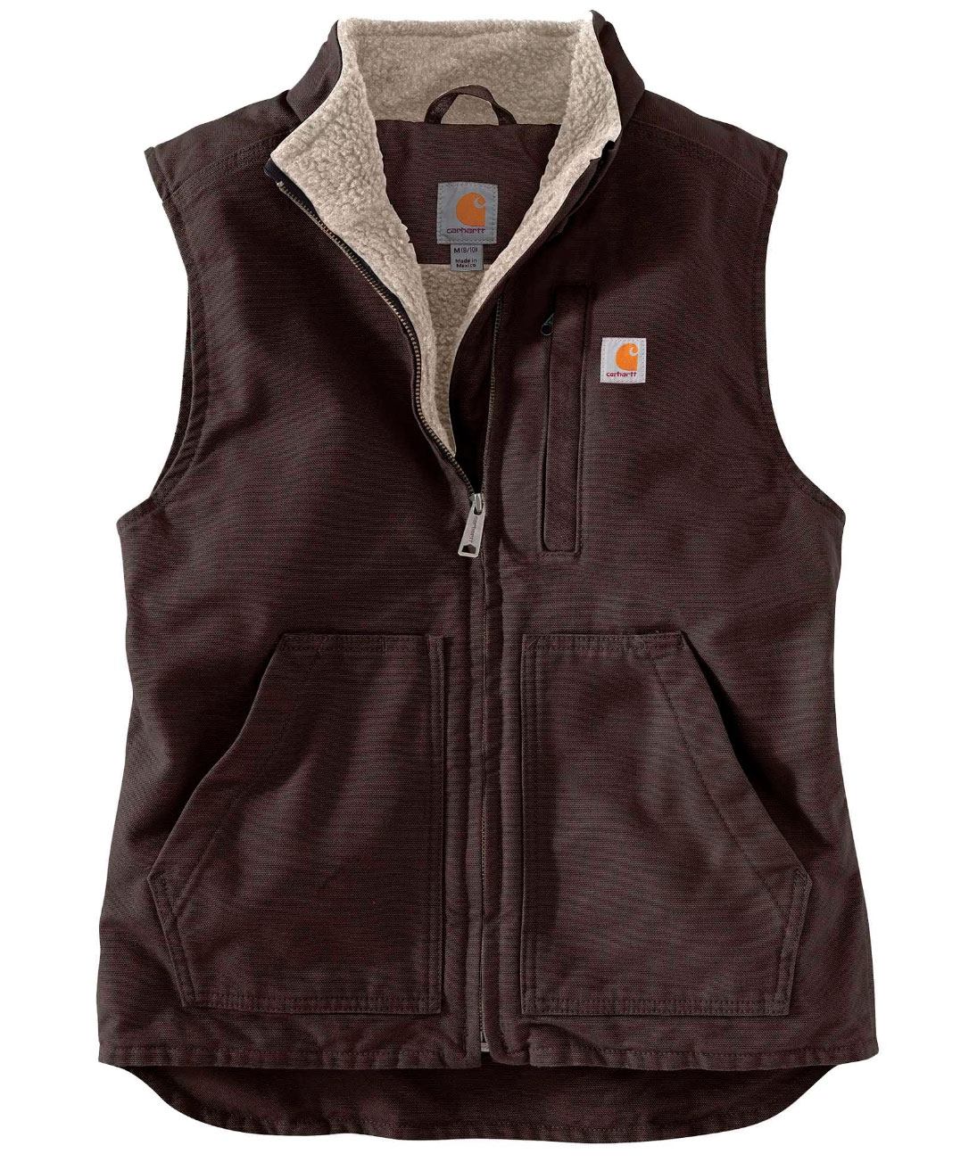 Carhartt Sherpa Mock v&auml;st dam, Dark brown, large image number 0