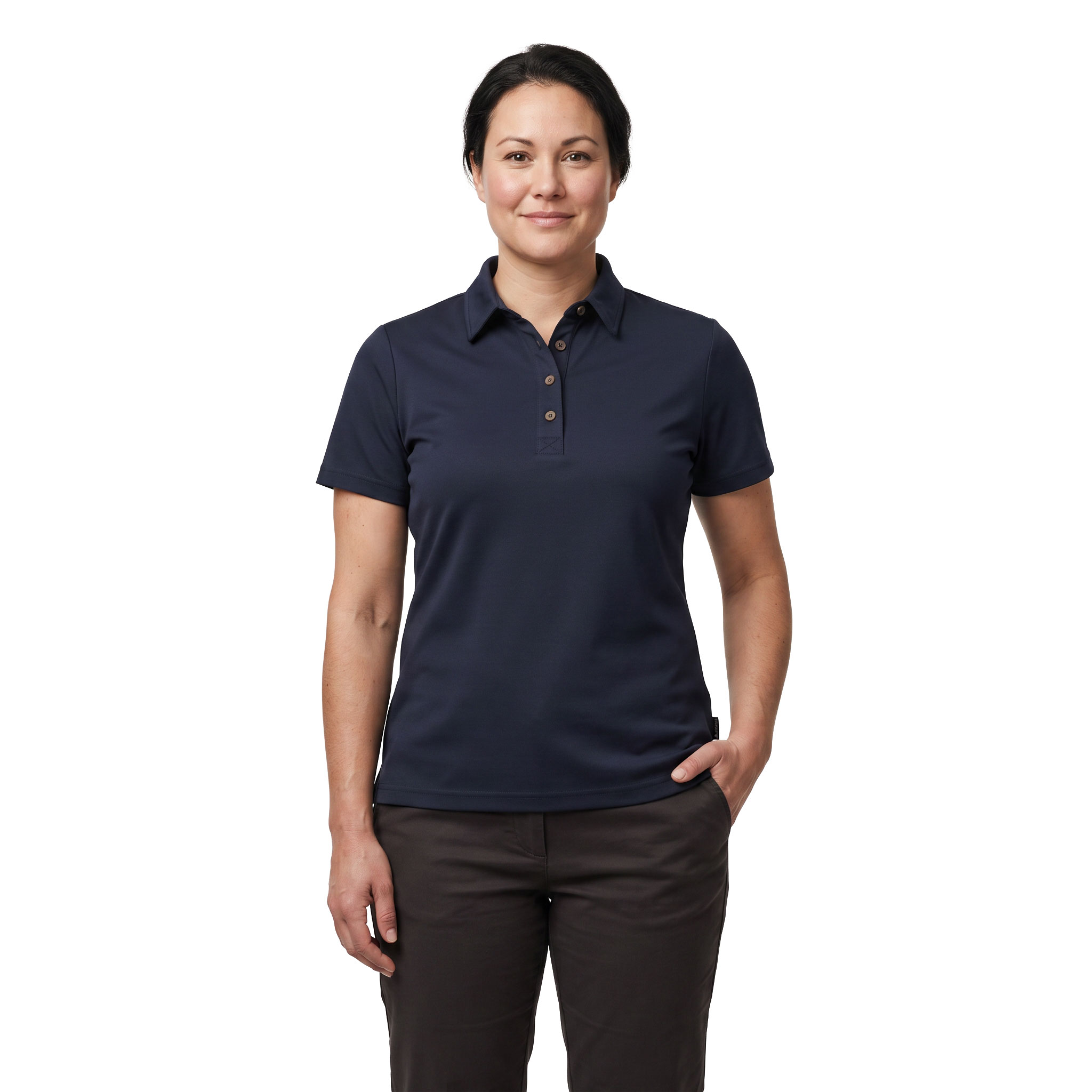 Pitch Stone Tech Wool women's poloshirt, Navy, large image number 2