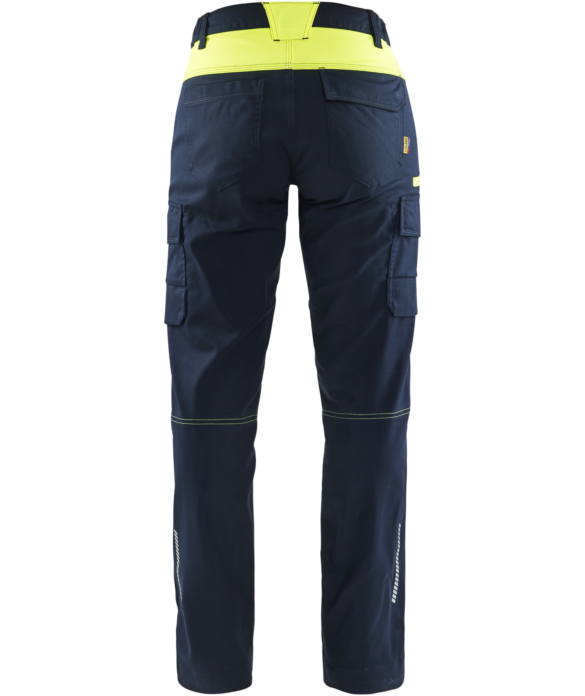 Bl&aring;kl&auml;der Damen Diensthose, Dunkel Marine/Hi-Vis Gelb, large image number 2