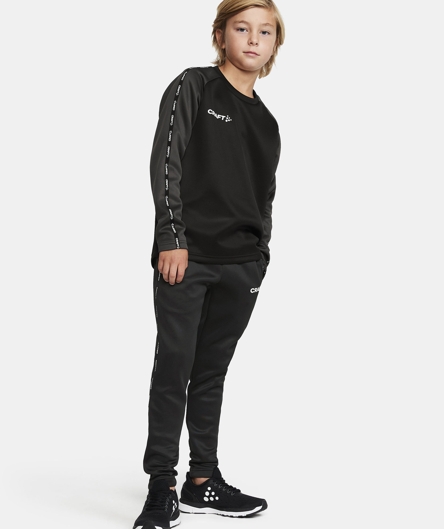 Craft Squad 2.0 training pullover for kids, Black/Granite
