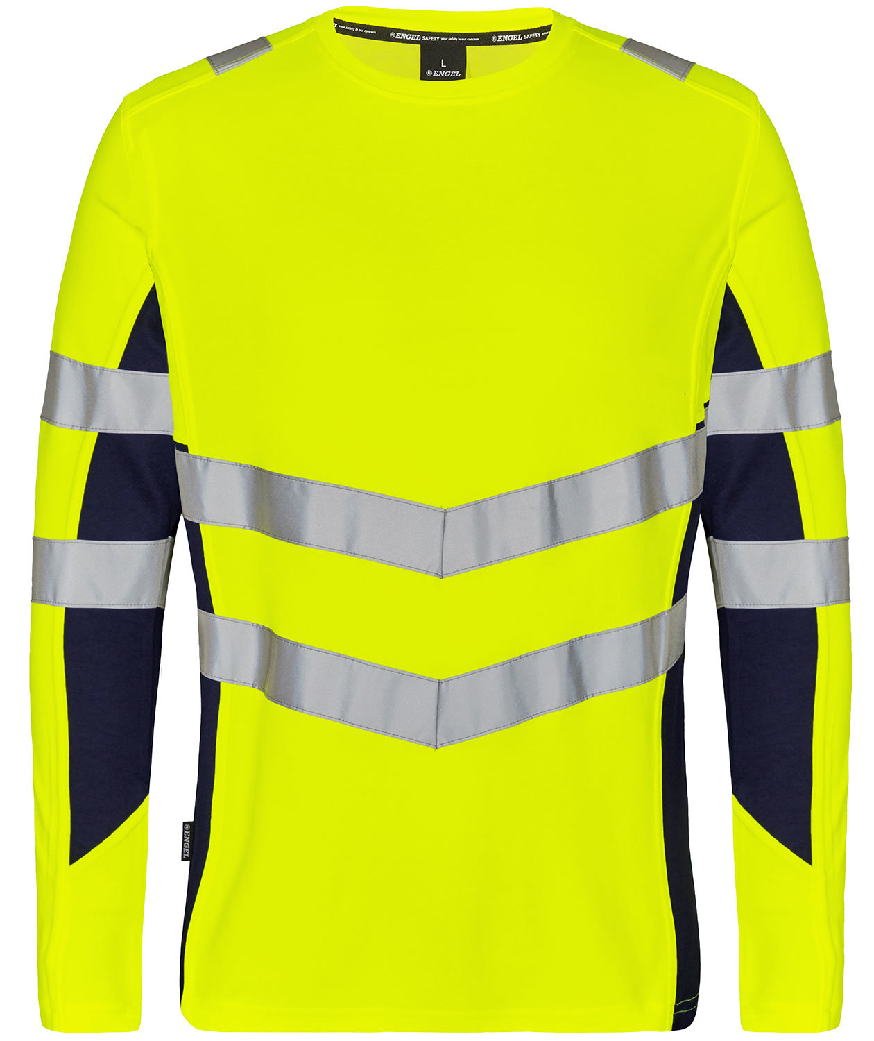 Engel Safety l&aring;ng&auml;rmad T-shirt, Gul/Blue Ink, Gul/Blue Ink, swatch