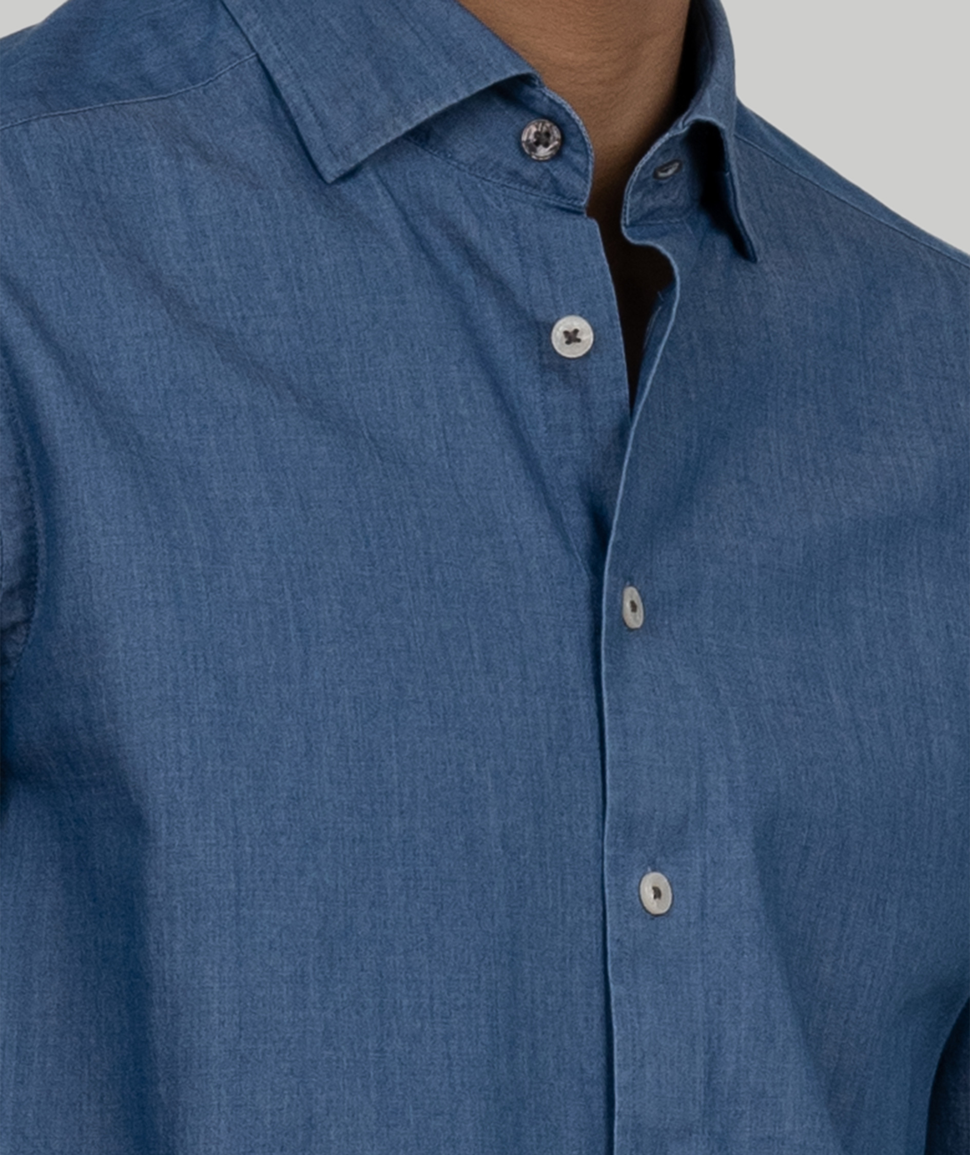 J. Harvest & Frost Indigo Bow 130 slim fit skjorte, Indigo, large image number 5