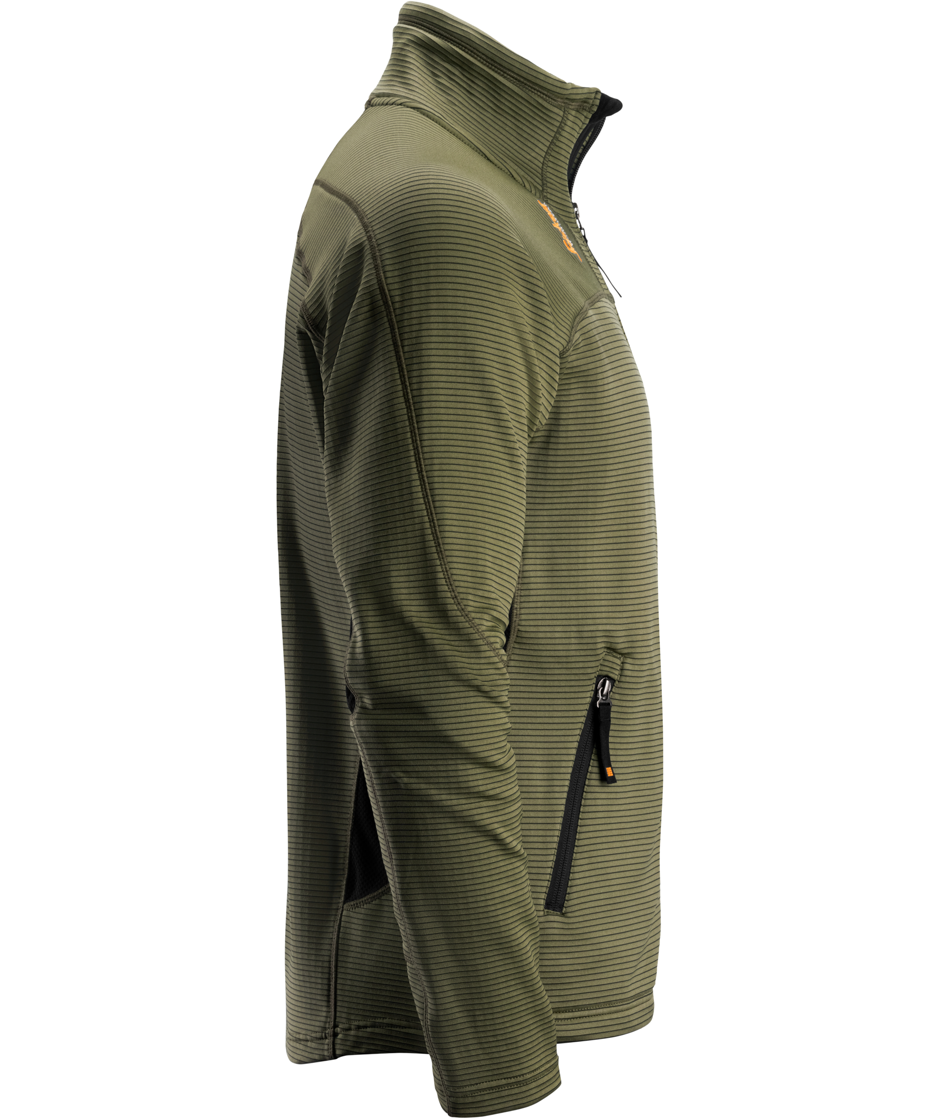 Snickers Body Mapping midlayer cardigan 9438, Khaki Green/Black, large image number 2