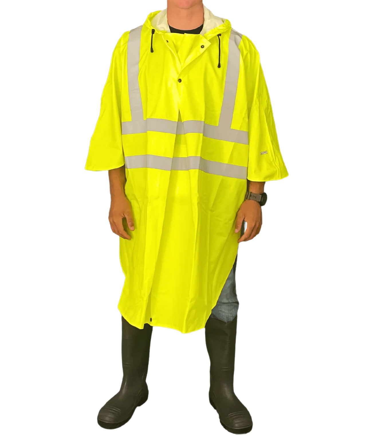 Ocean Beacon Comfort regnponcho, Hi-viz gul, Hi-viz gul, large image number 0