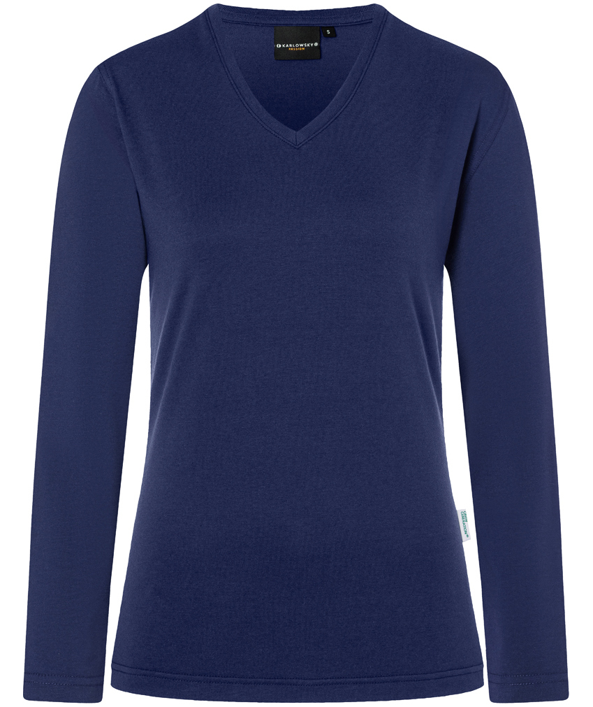 Karlowsky Casual-Flair Damen lang&auml;rmliges T-shirt, Navy, Navy, swatch