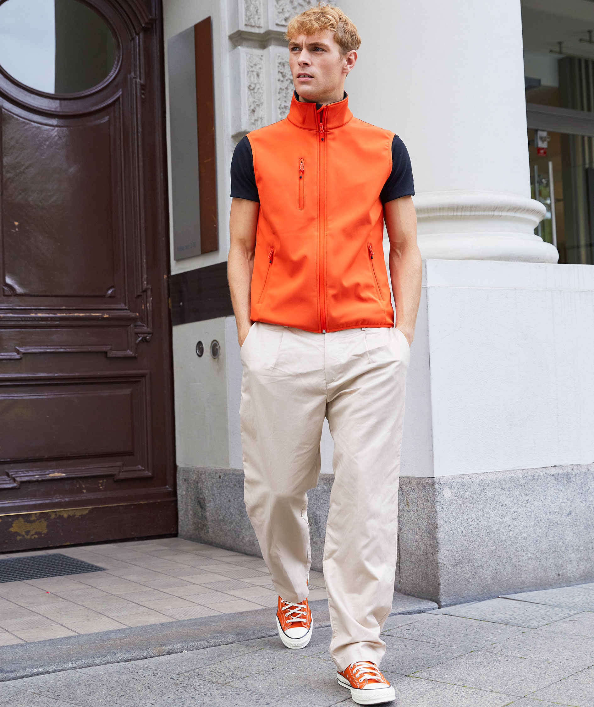 Clique Classic softshellv&auml;st, Blodapelsin