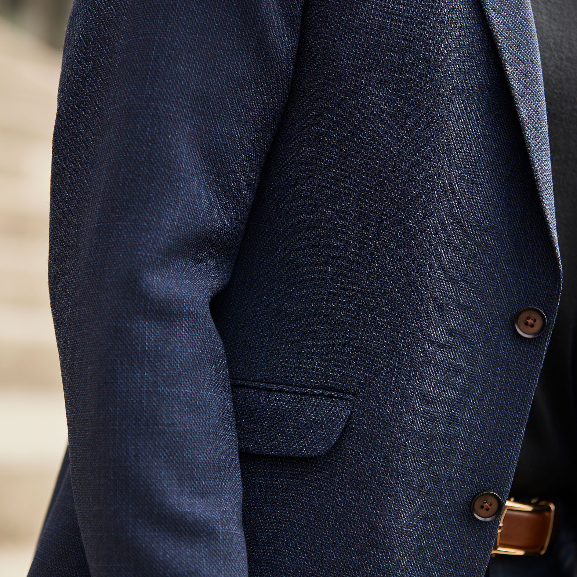 Sunwill Modern fit kavaj med ull, Dark navy, large image number 4