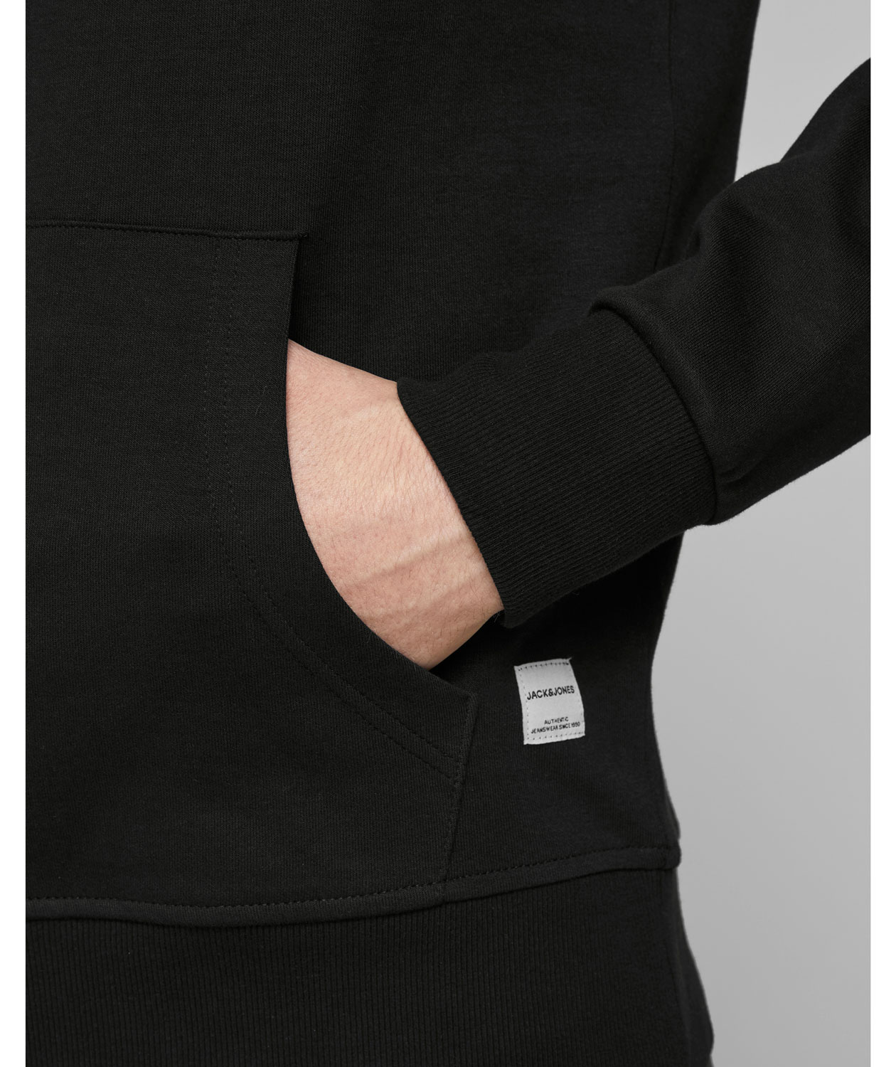 Jack & Jones JJEBASIC h&aelig;ttetr&oslash;je, Sort, large image number 3