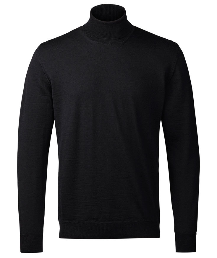 Clipper Milan tr&ouml;ja/polotr&ouml;ja med merinoull, Svart