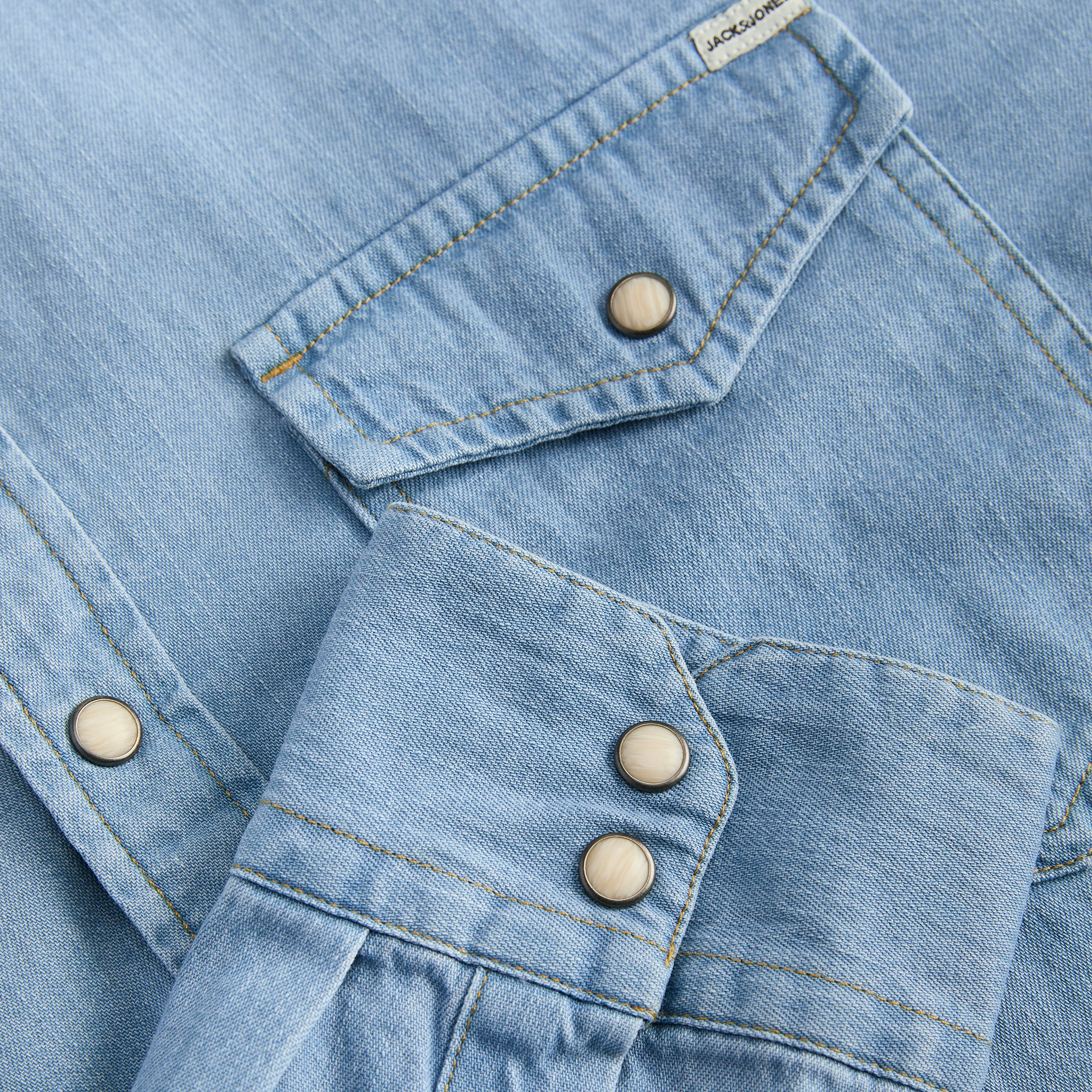 Jack & Jones JJESHERIDAN Slim fit skjorte, Light Blue Denim, large image number 3