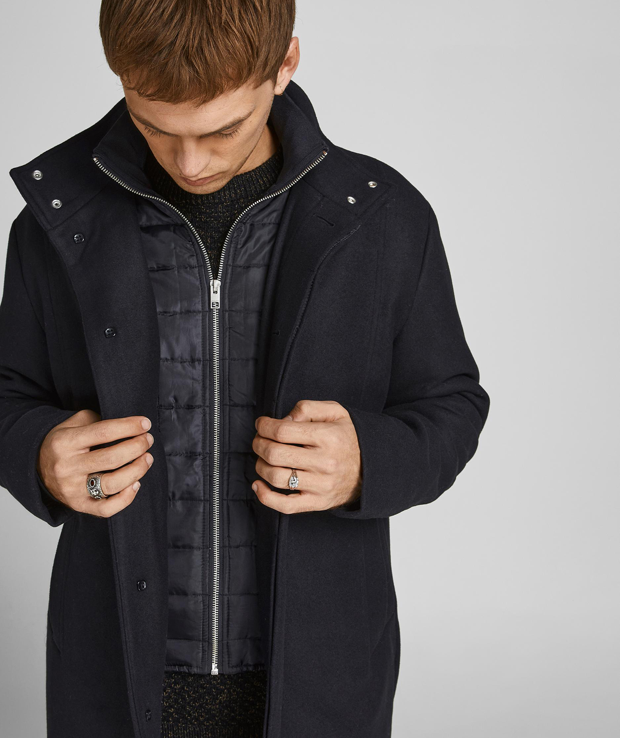 Jack & Jones JJEDUNHAM ull jacka, Svart, large image number 3