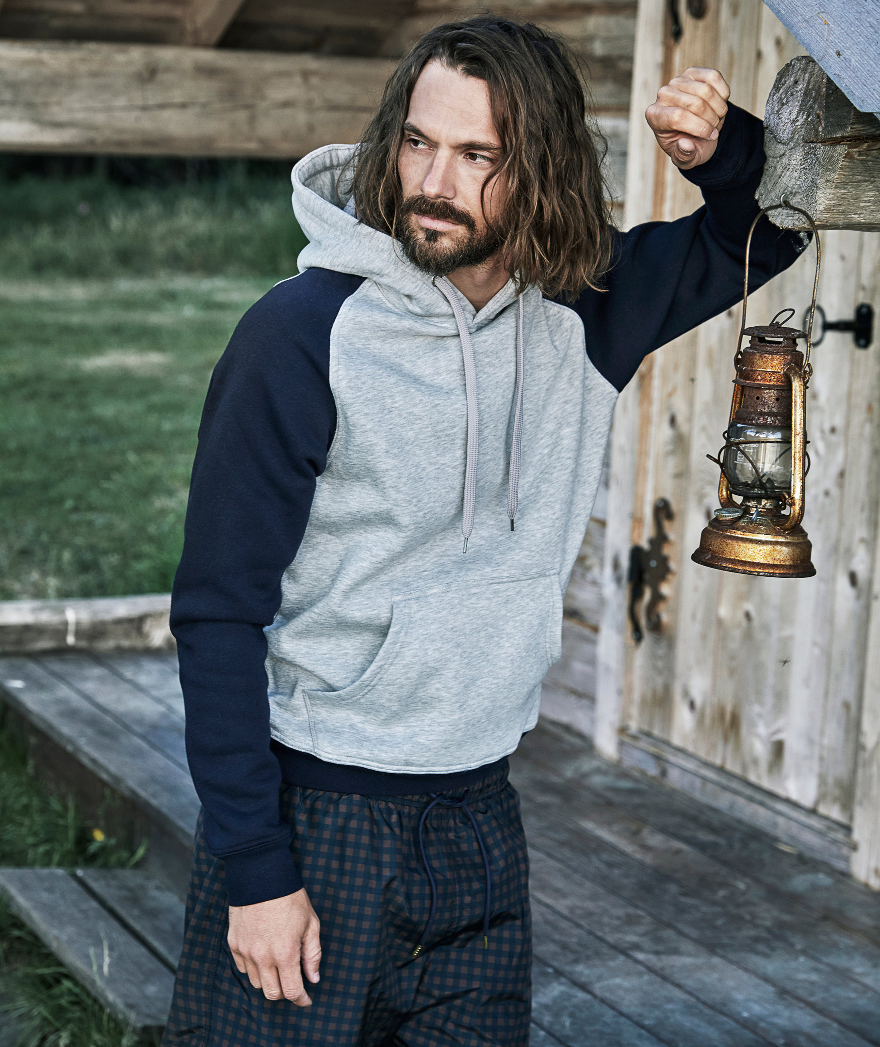 Tee Jays Two-Tone hoodie, Grey/Navy, large image number 1