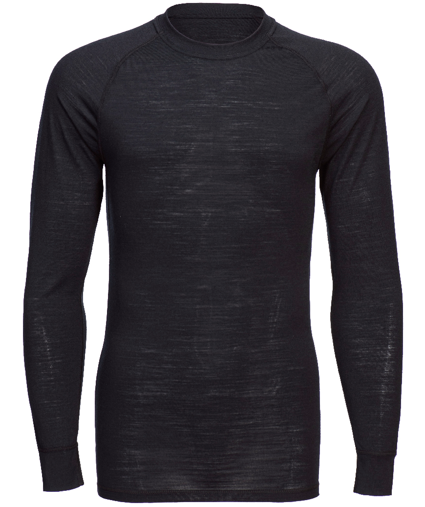 Portwest lang&aelig;rmet termoundertr&oslash;je med merinould, Sort