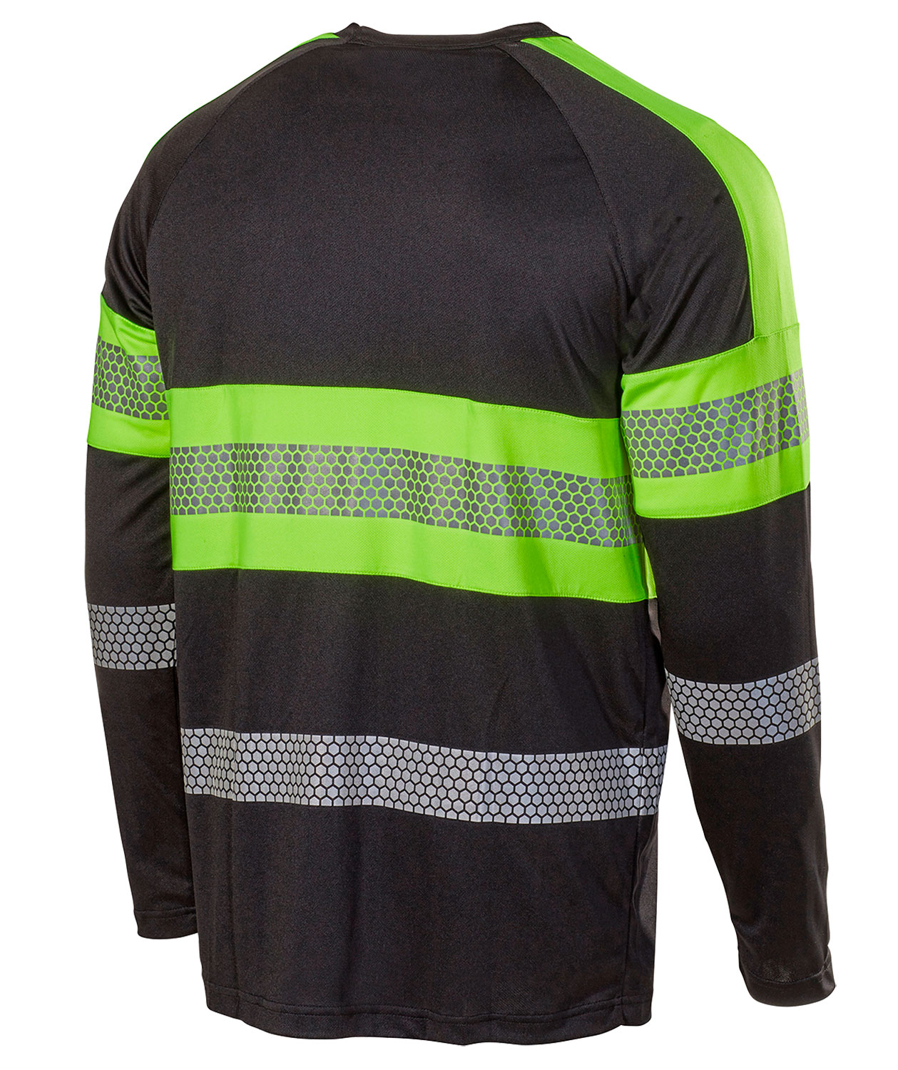 L.Brador 6111P l&aring;ng&auml;rmad T-shirt, Svart/Gul