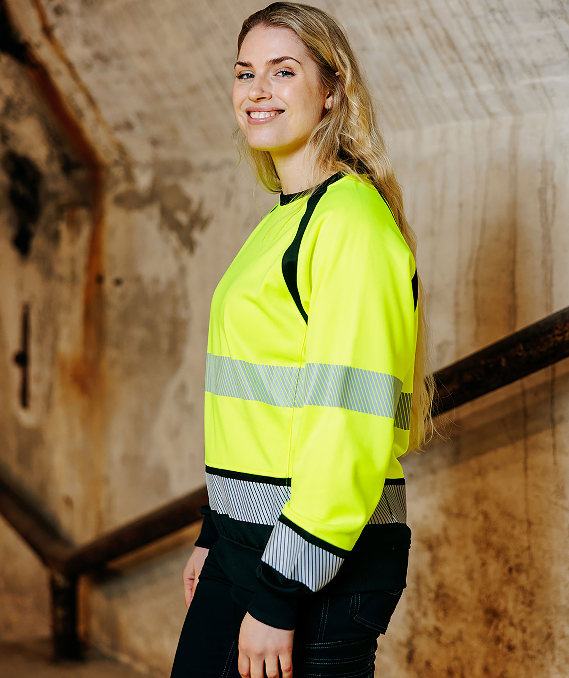 YOU Frontline women's sweatshirt, Safety yellow, large image number 5