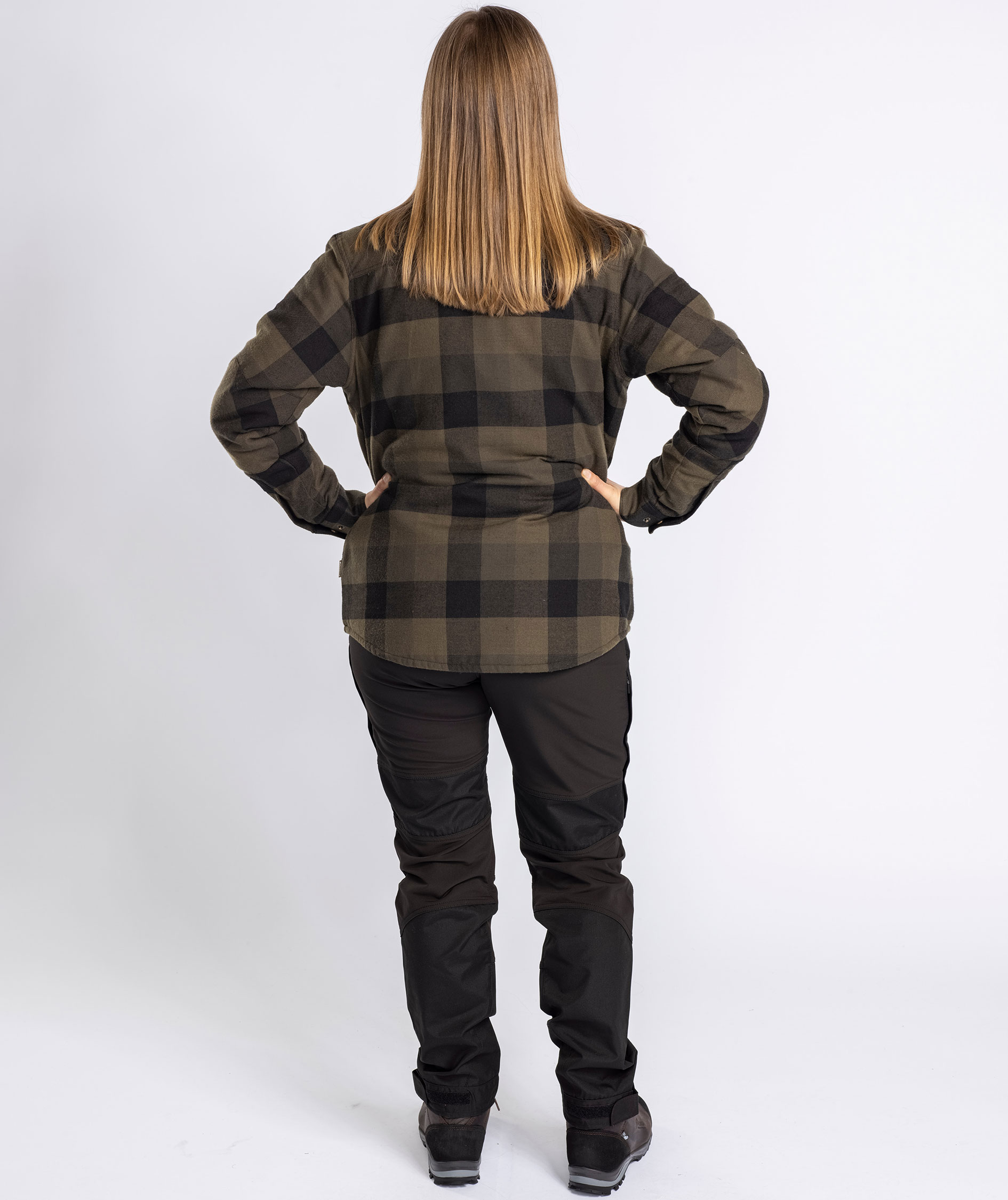 Pinewood Canada Classic 2.0 foret dame skjortejakke, Gr&oslash;n/Sort, large image number 7