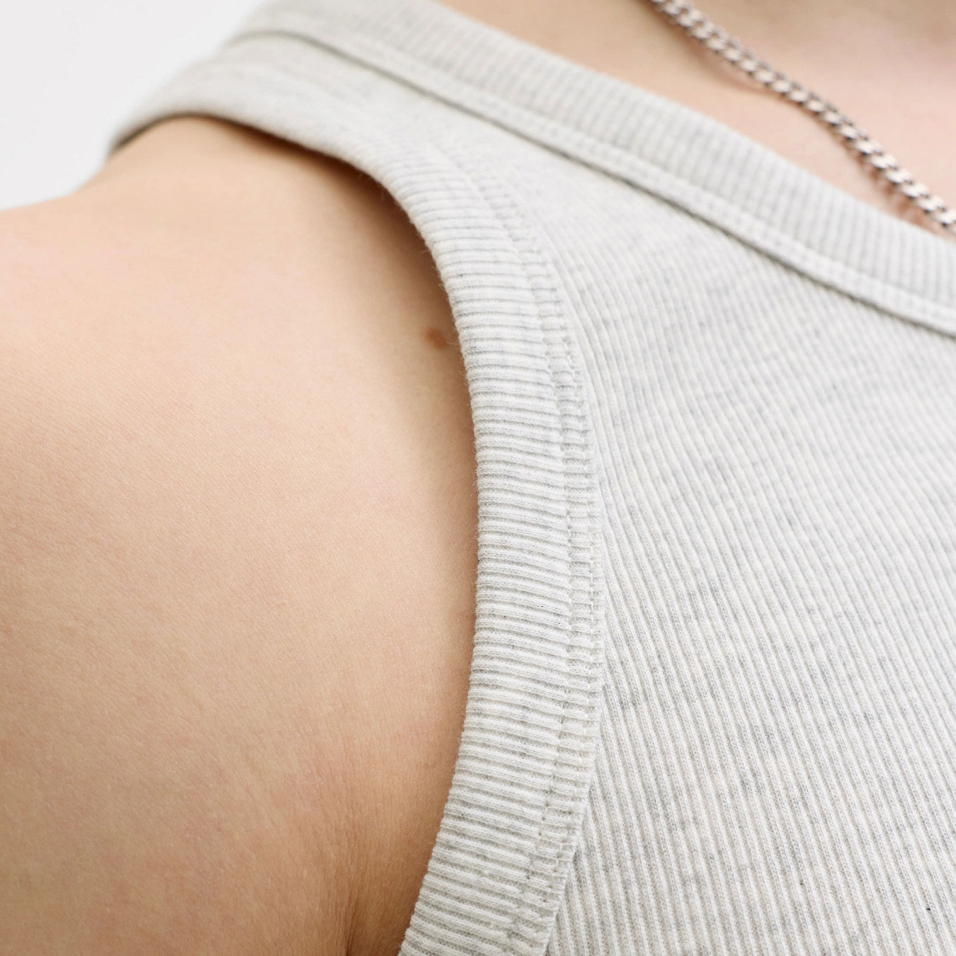 Jack & Jones JJEORGANIC singlet, White melange, large image number 4