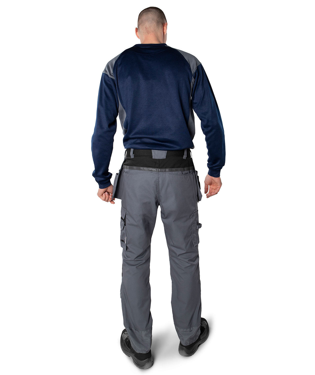 Fristads h&aring;ndv&aelig;rkerbukser 2595 STFP, Gr&aring;/Sort, large image number 2