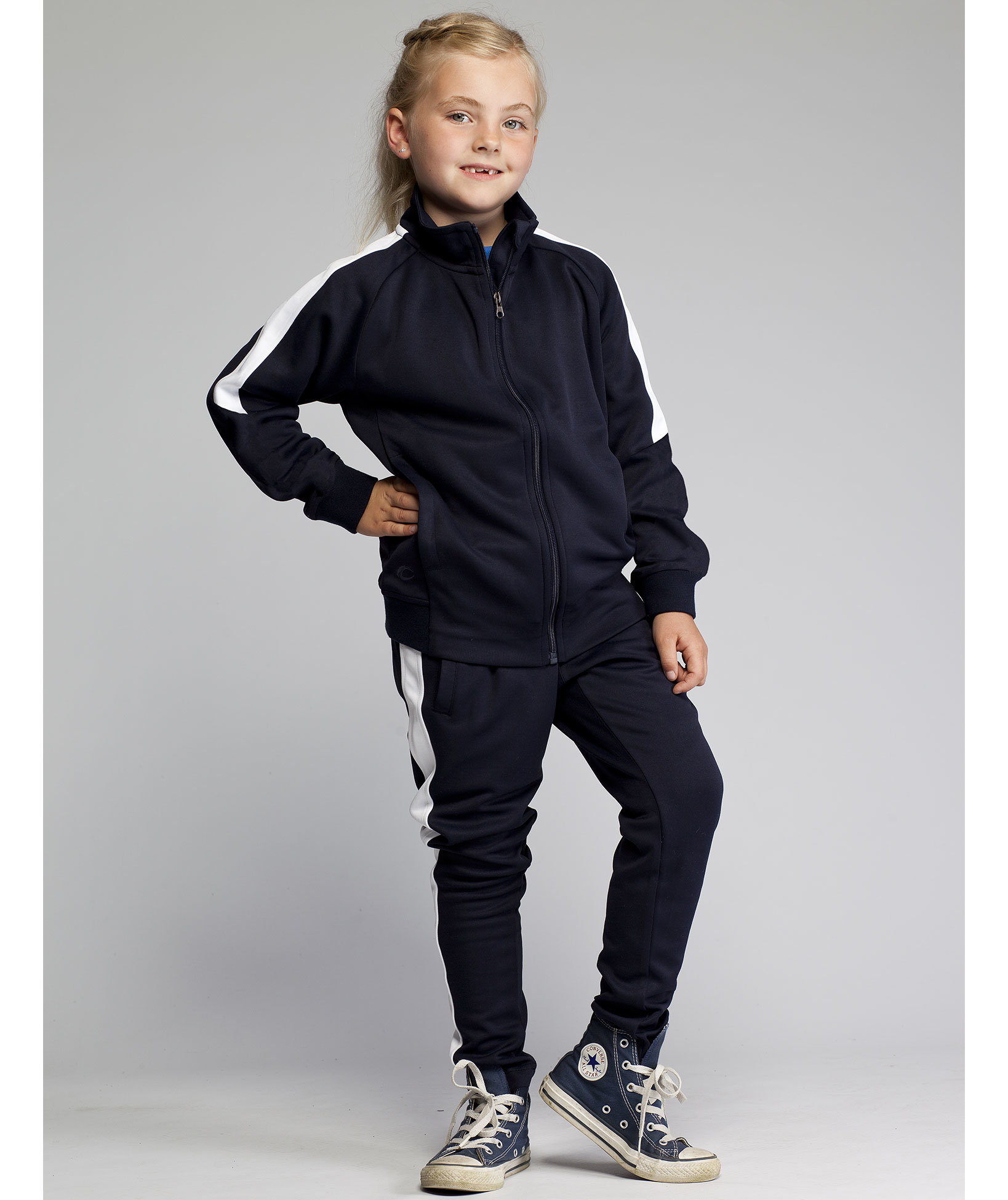 Pitch stone sweat bukser til b&oslash;rn, Navy, large image number 2