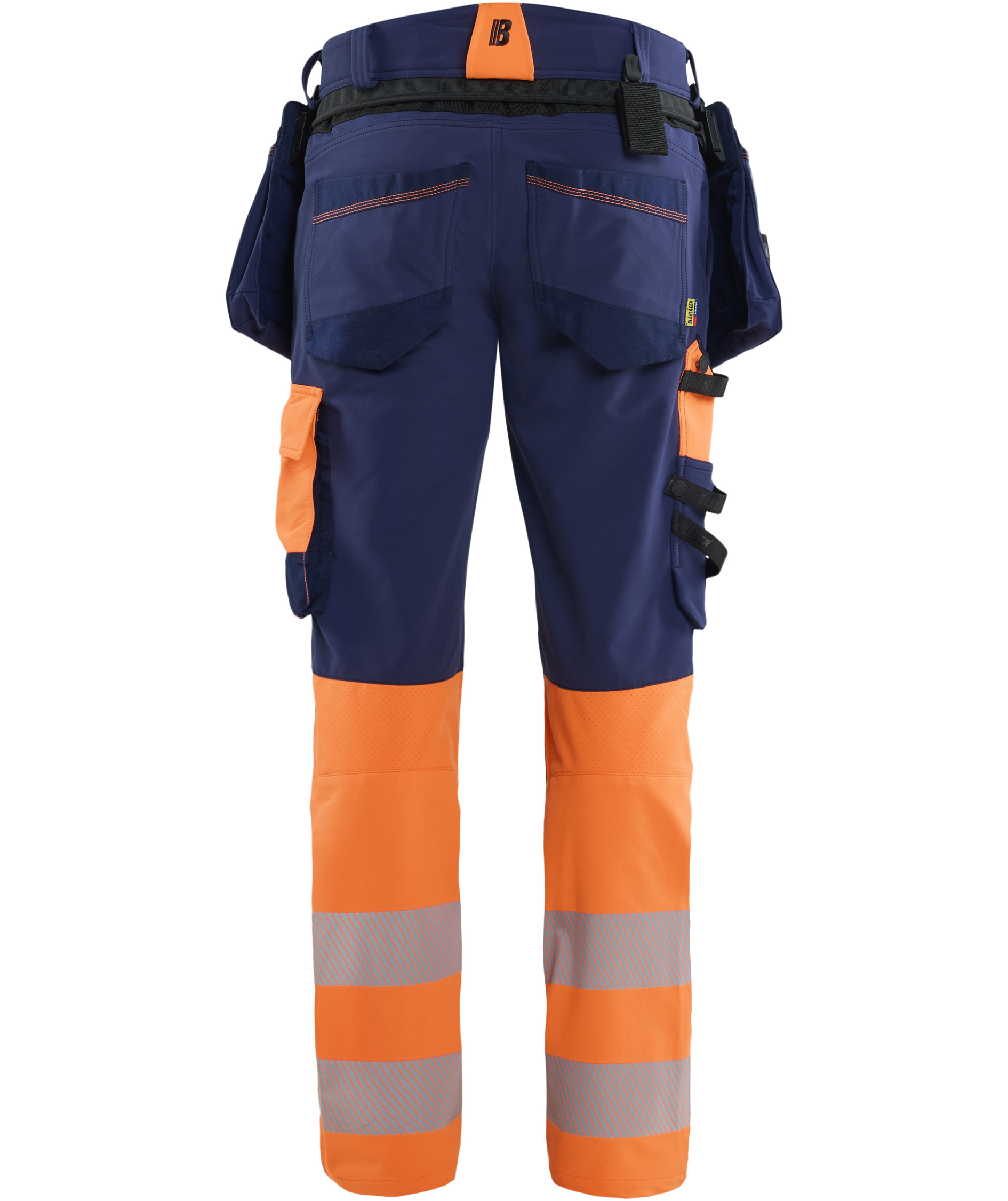 Bl&aring;kl&auml;der ToolRig&trade; h&aring;ndv&aelig;rkerbukser full stretch, Marine/Hi-Vis Orange, large image number 2
