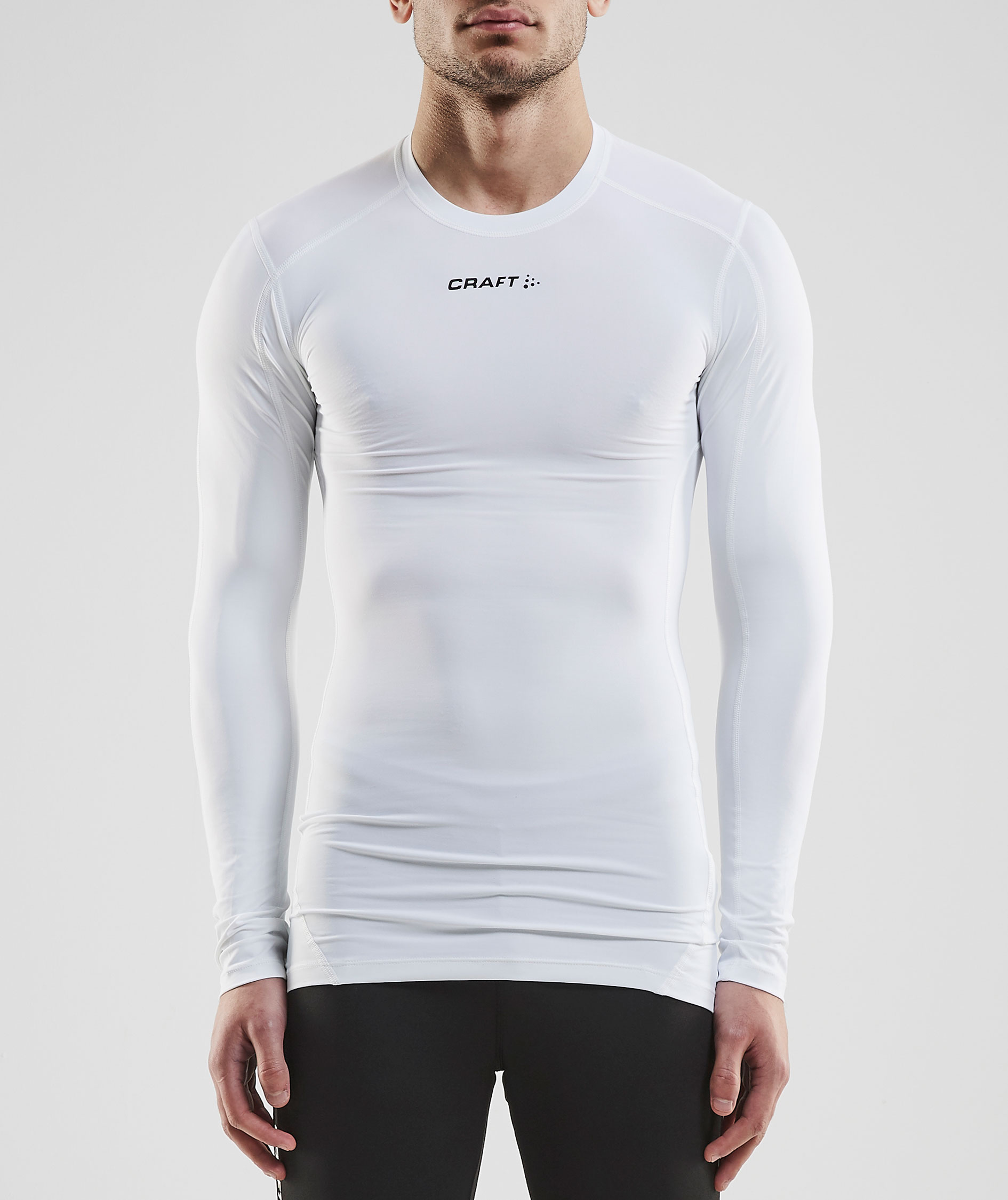 Craft Pro Control Compression l&aring;ng&auml;rmad T-shirt, White