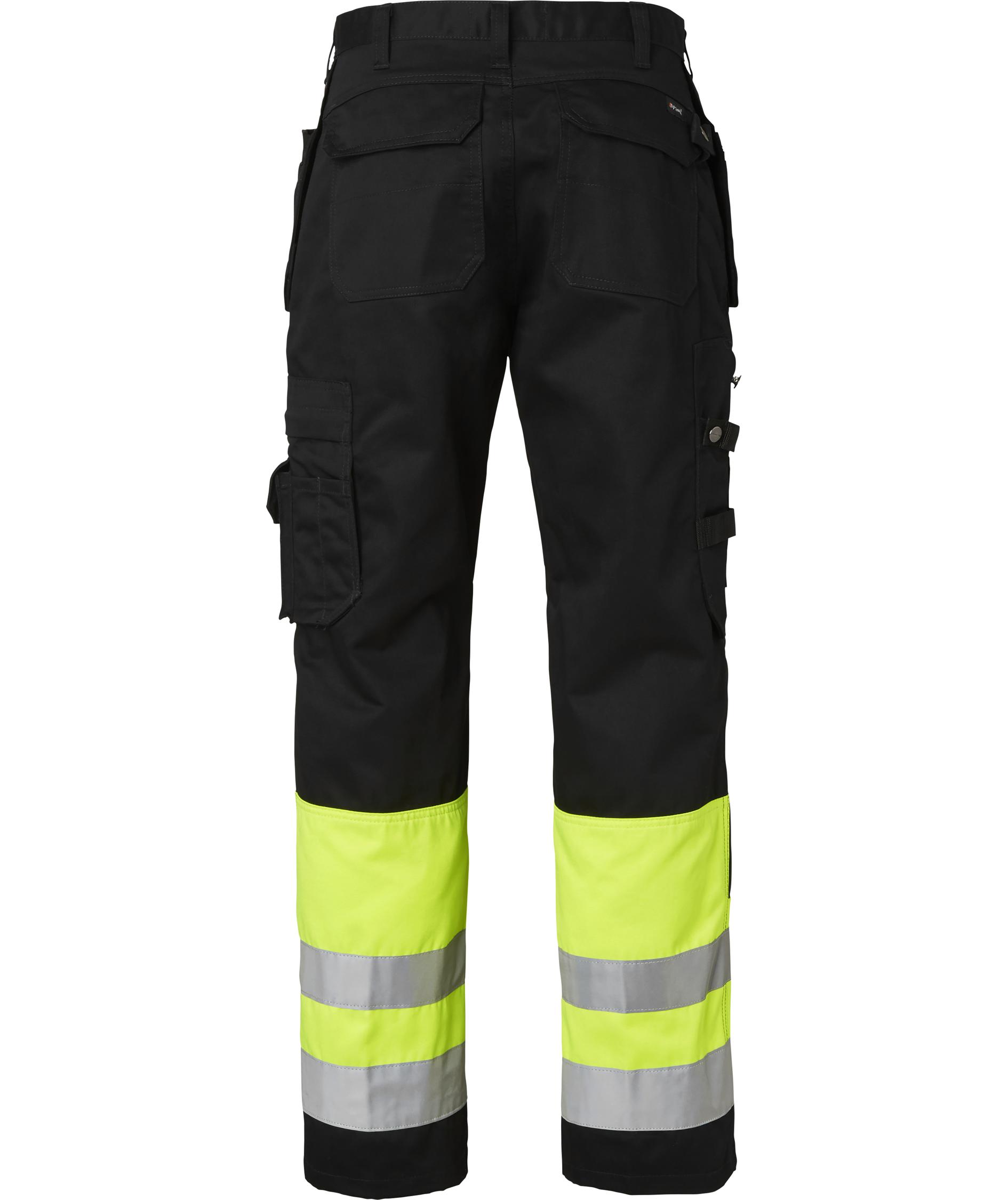 Top Swede h&aring;ndverksbukse 2171, Svart/Hi-Vis Gul