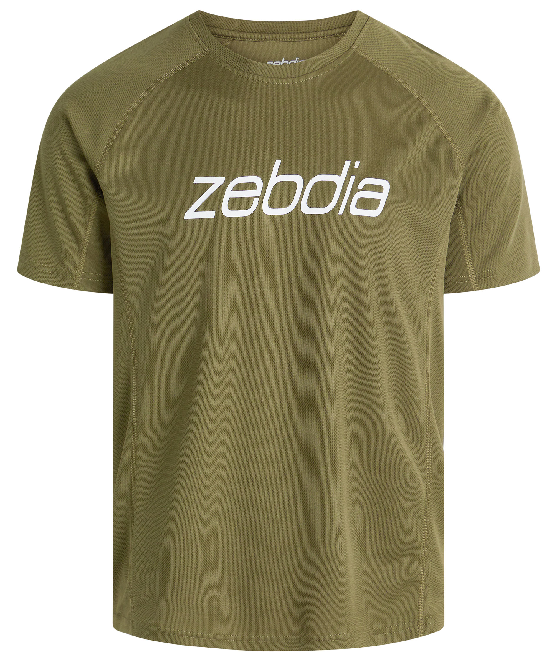 Zebdia sports tee logo T-shirt, Army Green
